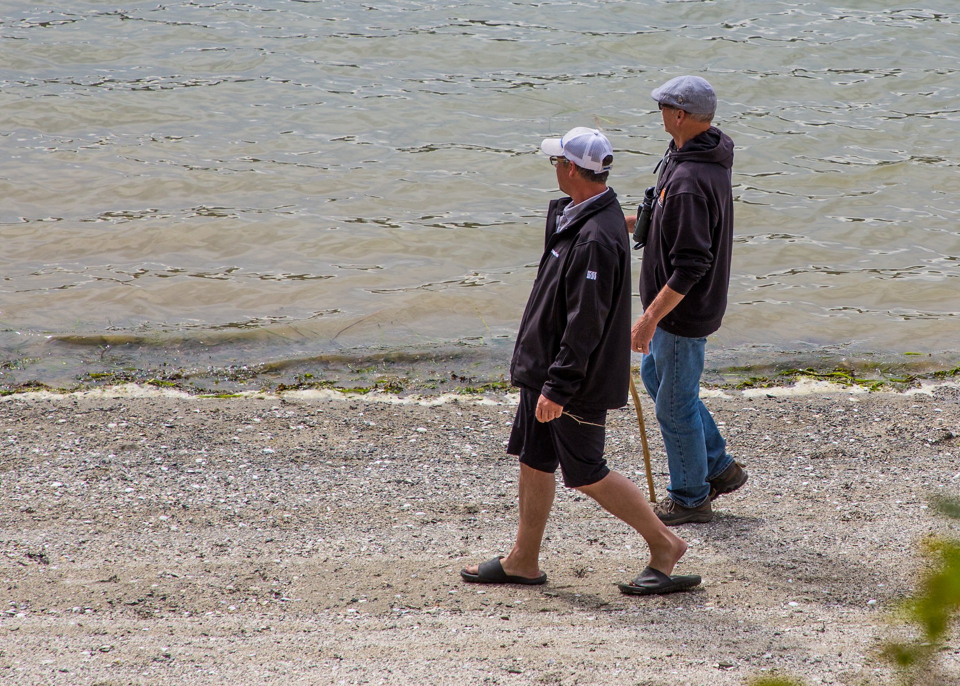  Shawn and Dad walking on the beach. 
