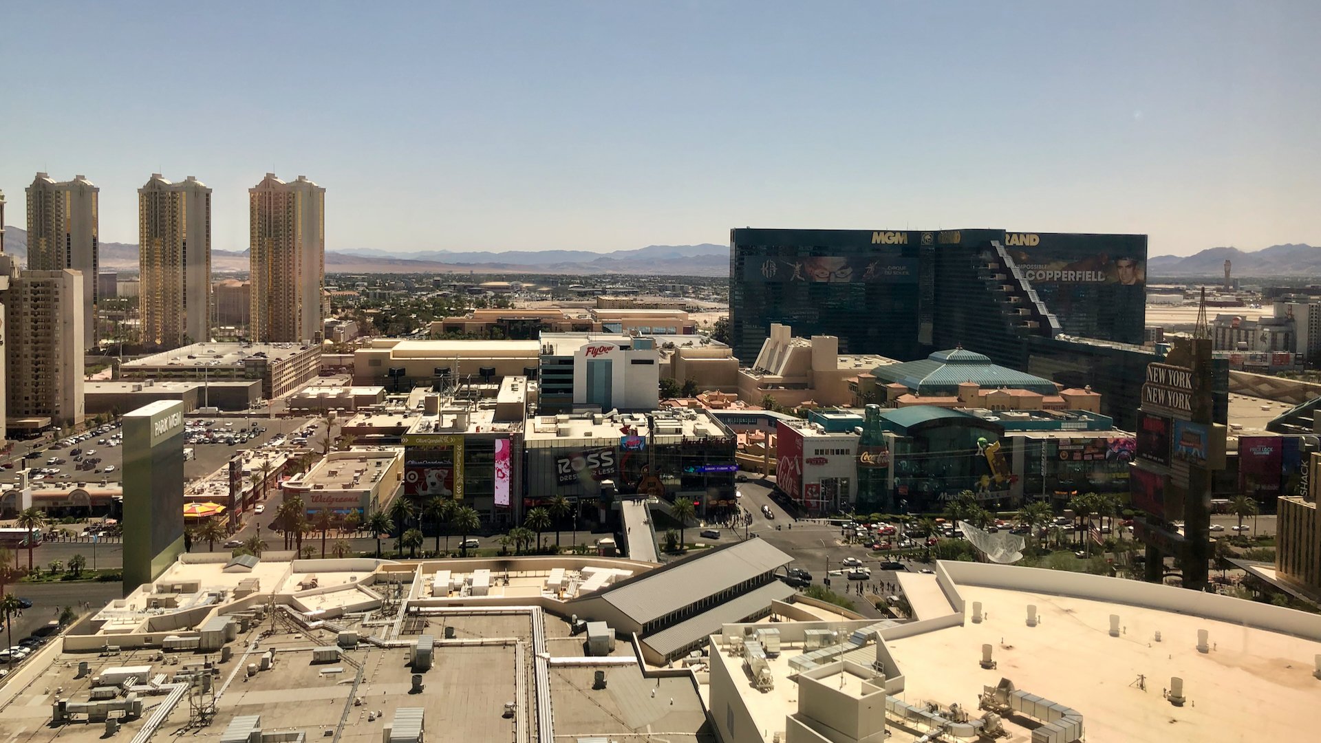  Our view of the Strip. 