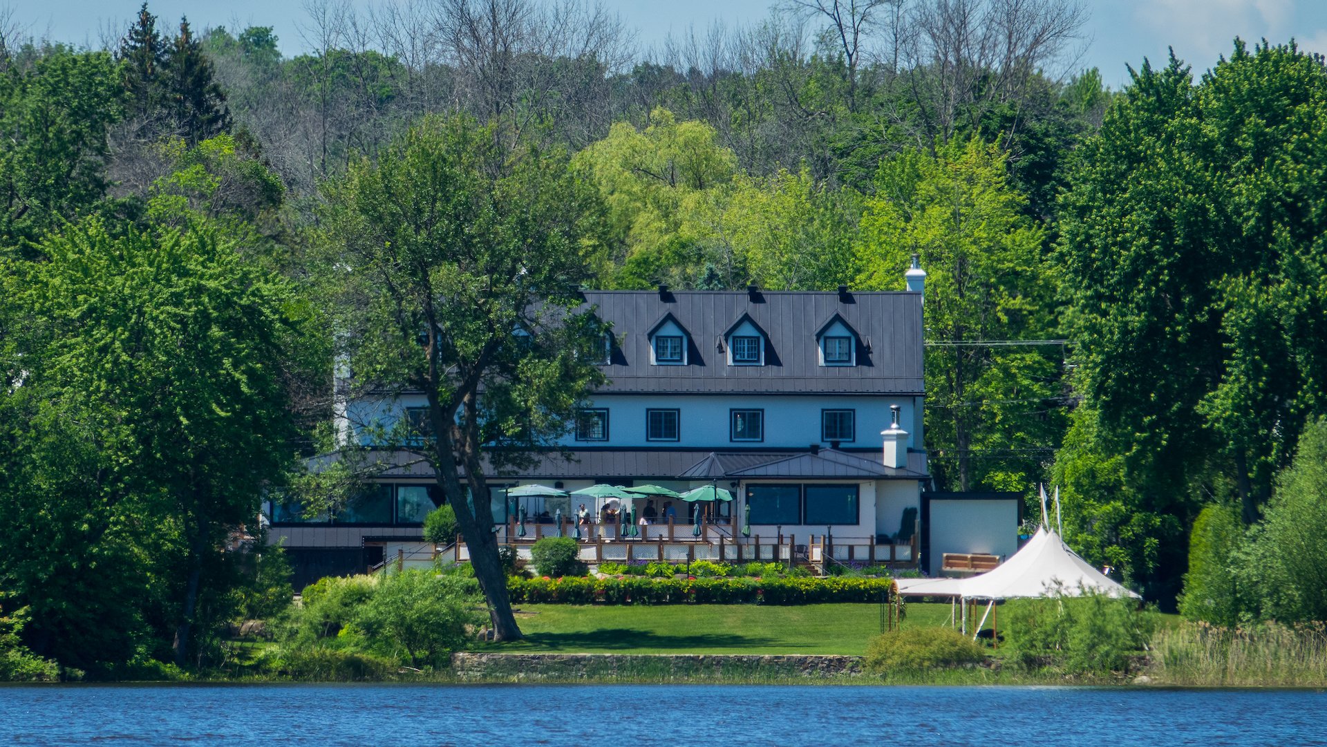  Looking back at the Inn from the Oka ferry.  