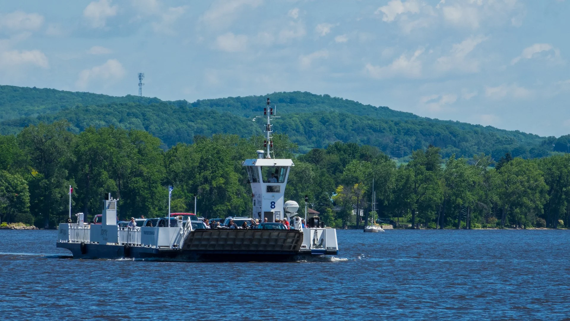  THe sister ferry, headed back the other way. 