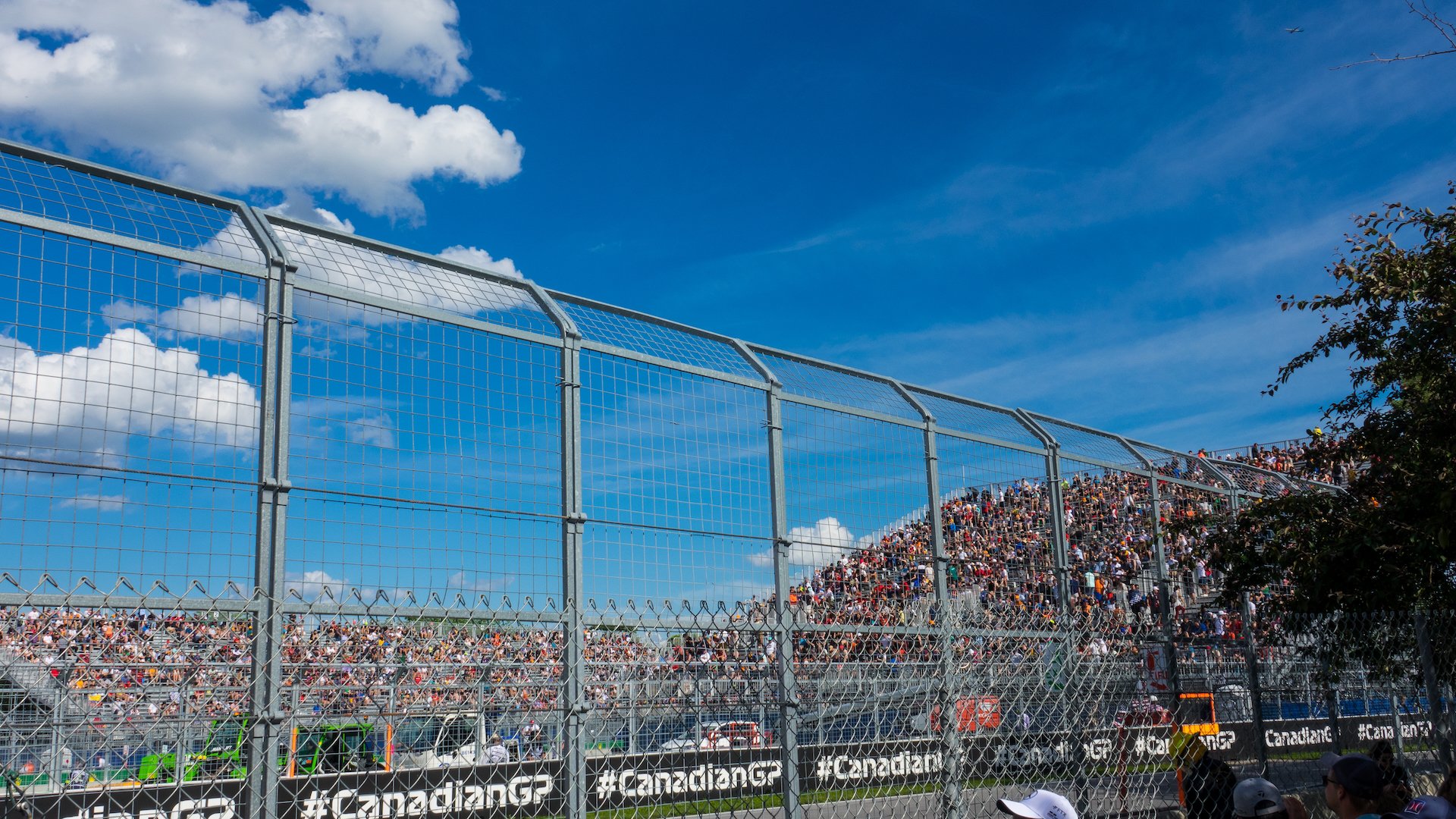  Grandstands surround the hairpin, creating an amazing atmosphere. 