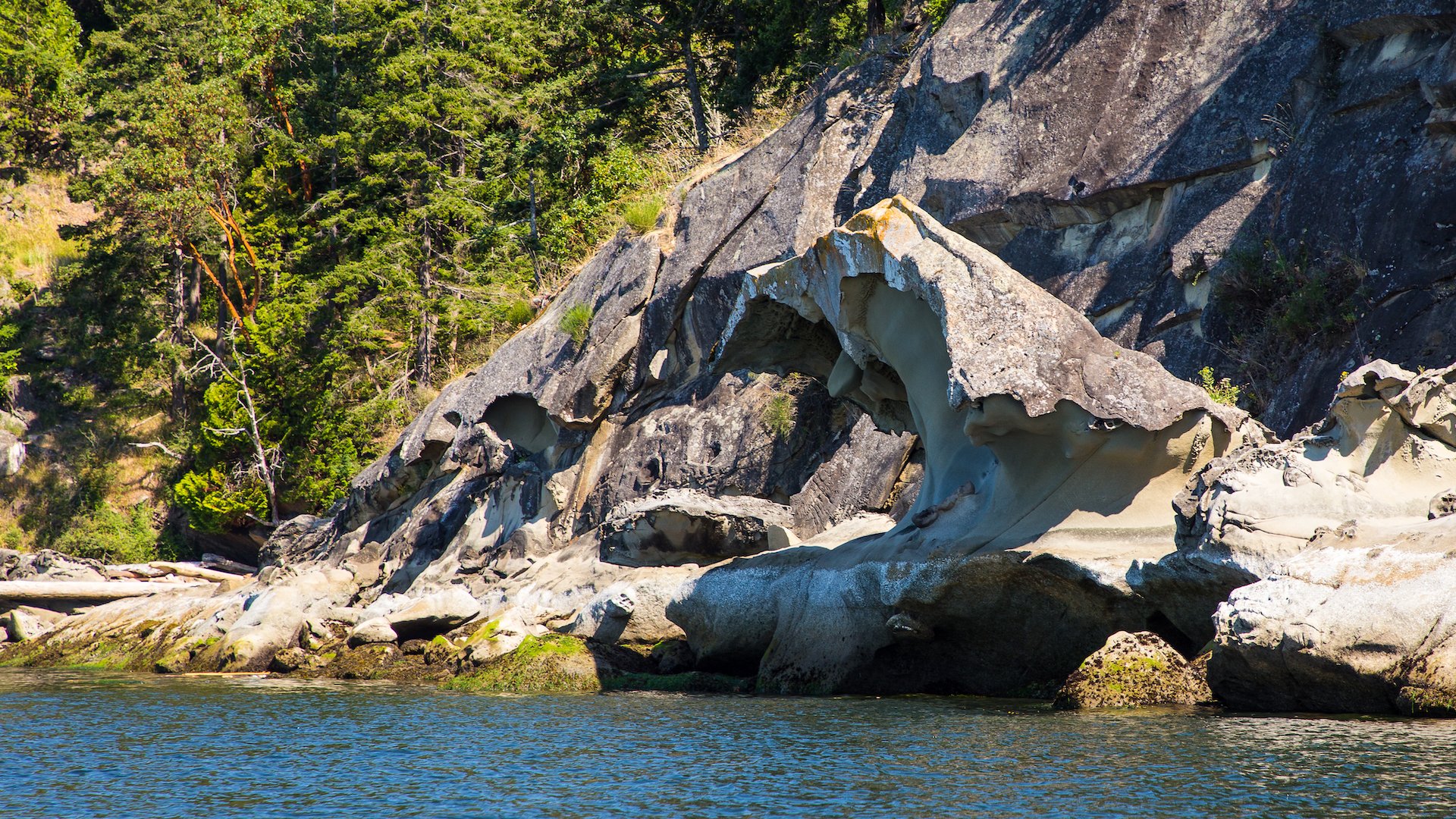  Close to the Galiano Conservancy, this amazing sandstone formation might have been the most interesting feature we saw. 