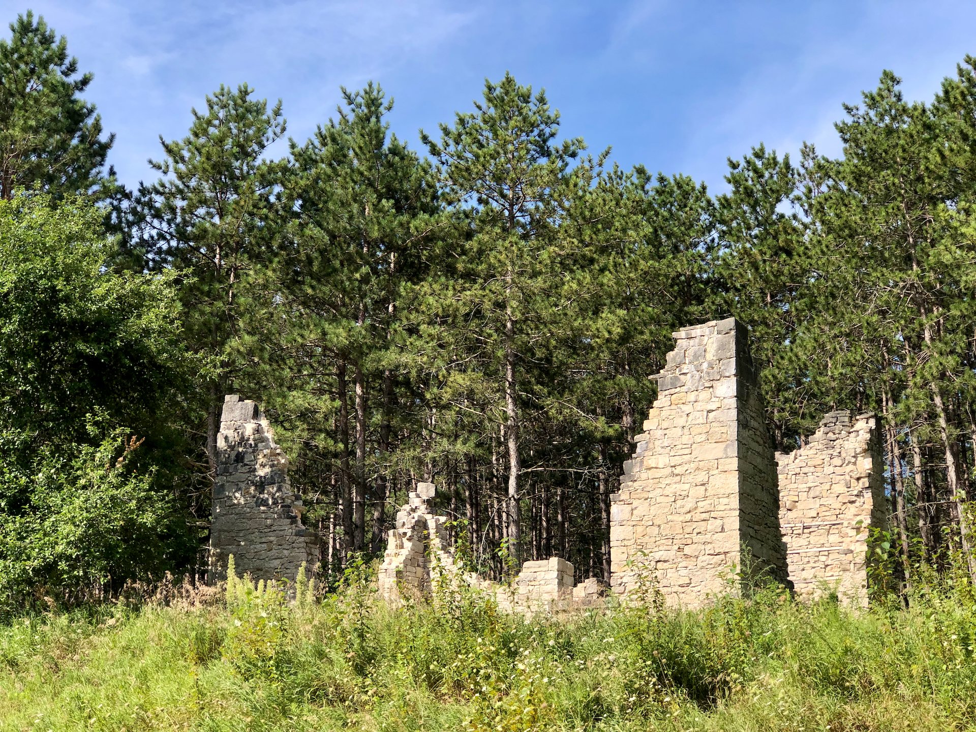 The ruins of one of the old buildings on the property. 