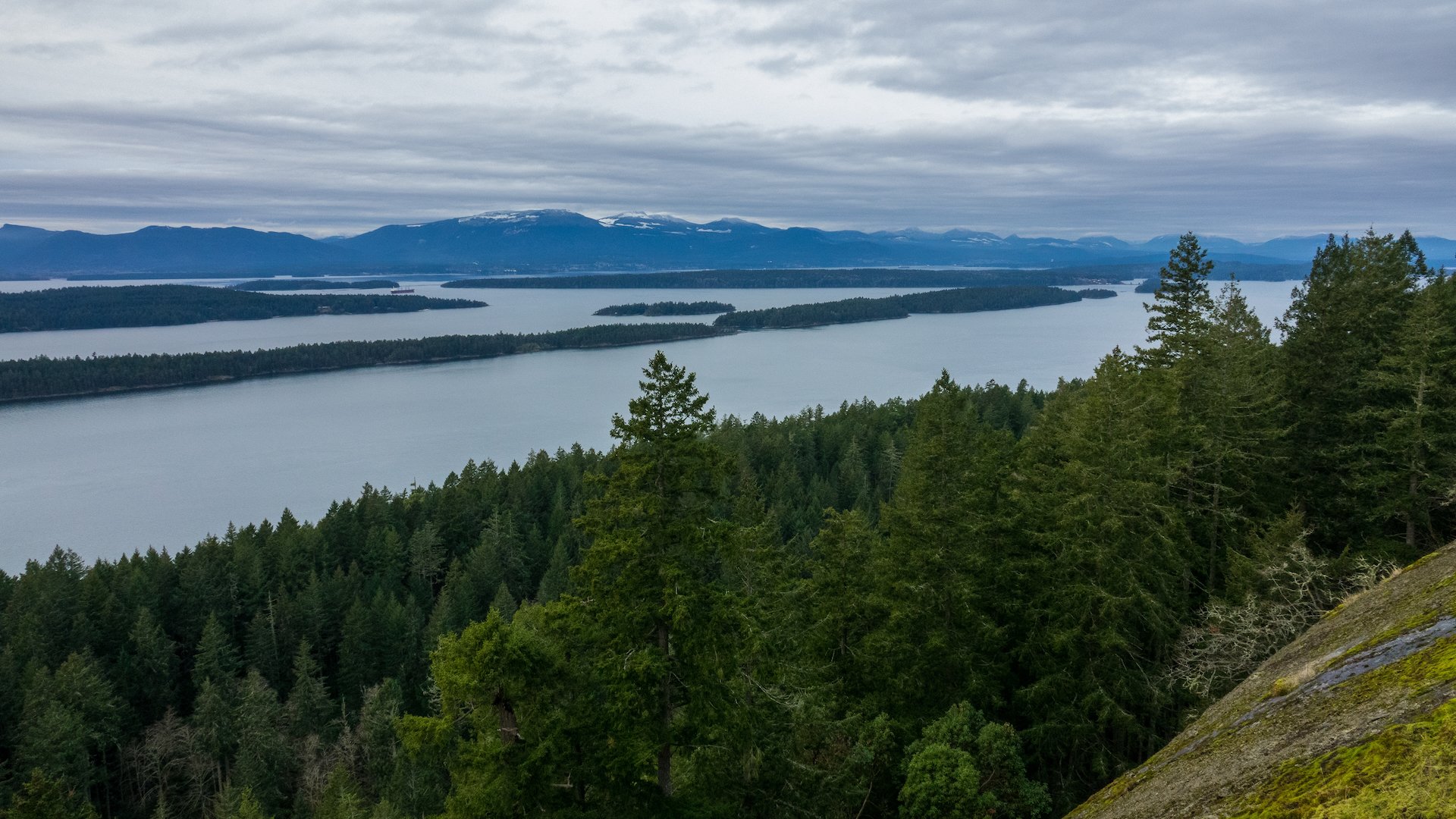  Looking across Salt Spring over to Vancouver Island. 