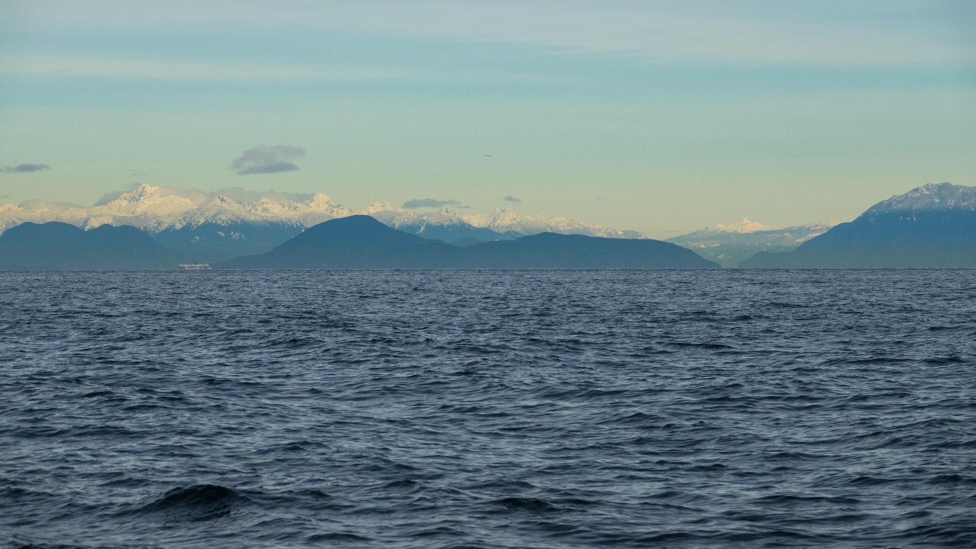  Looking across to the mountains on the mainland.  