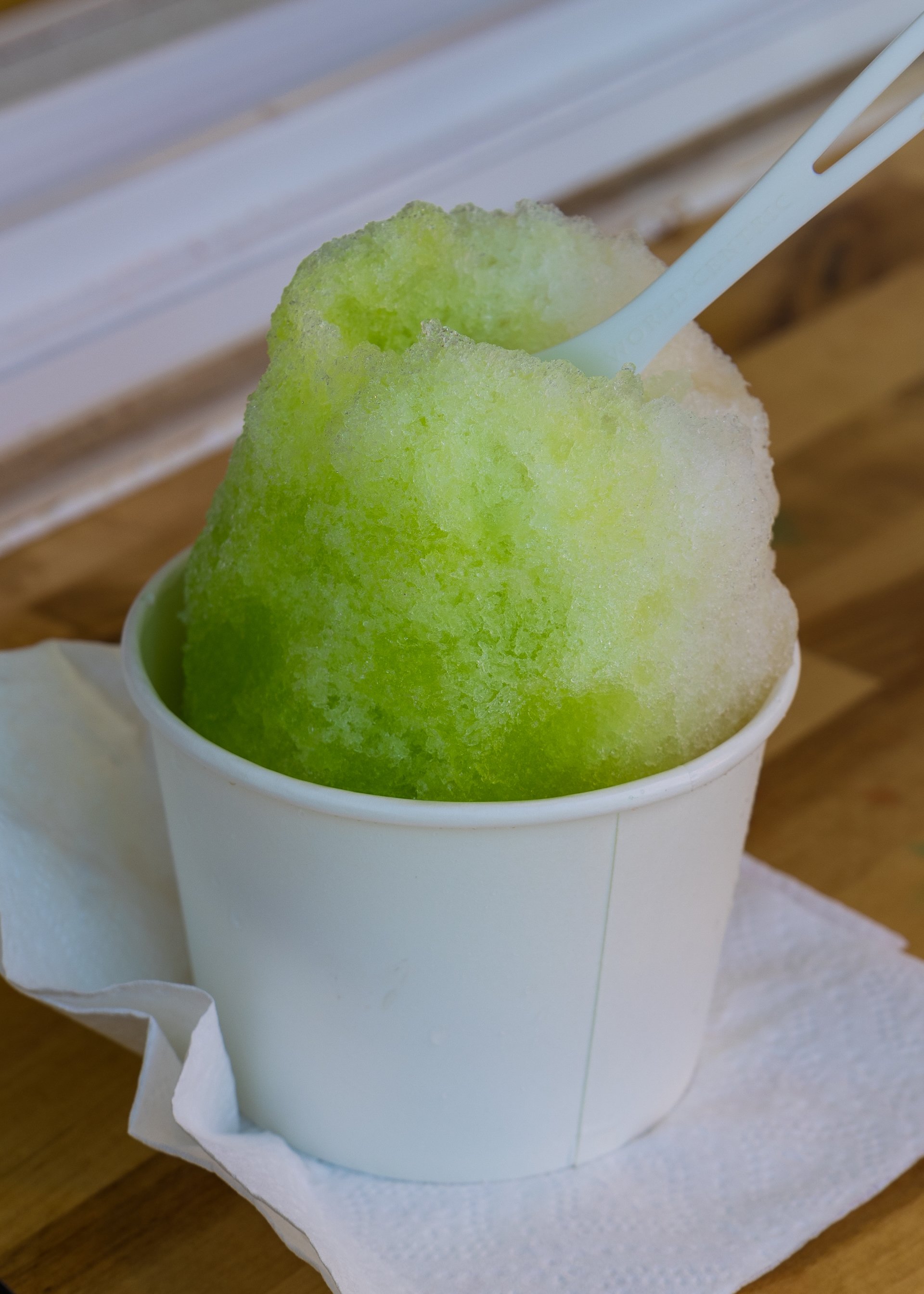  We started with shave ice. I had lychee and lime - it was delicious! 