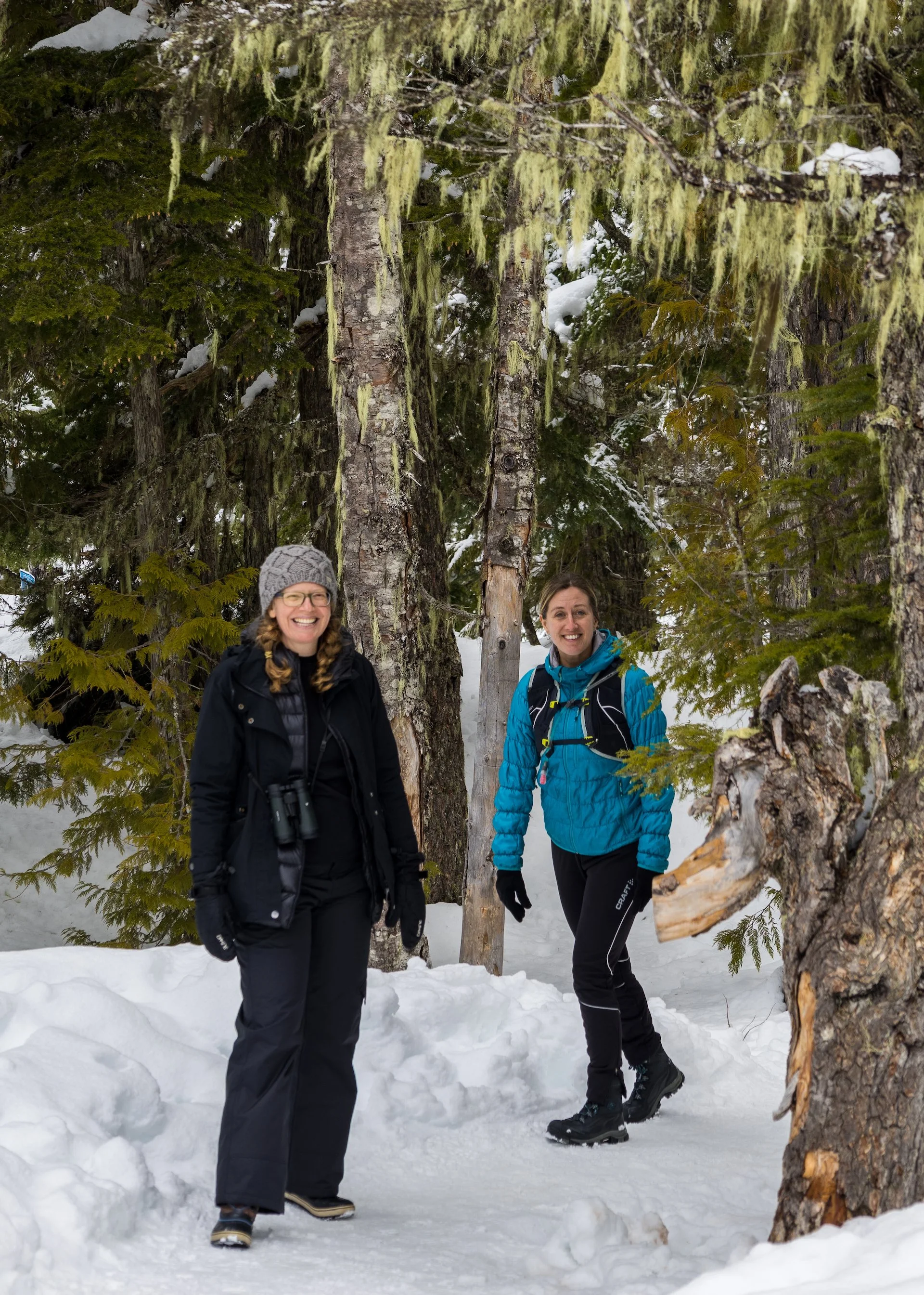 Justine and Nicole on the trail.