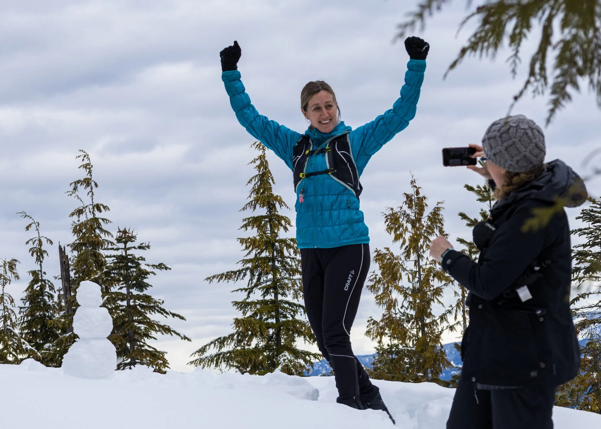 Success - the best snowman on the trail!