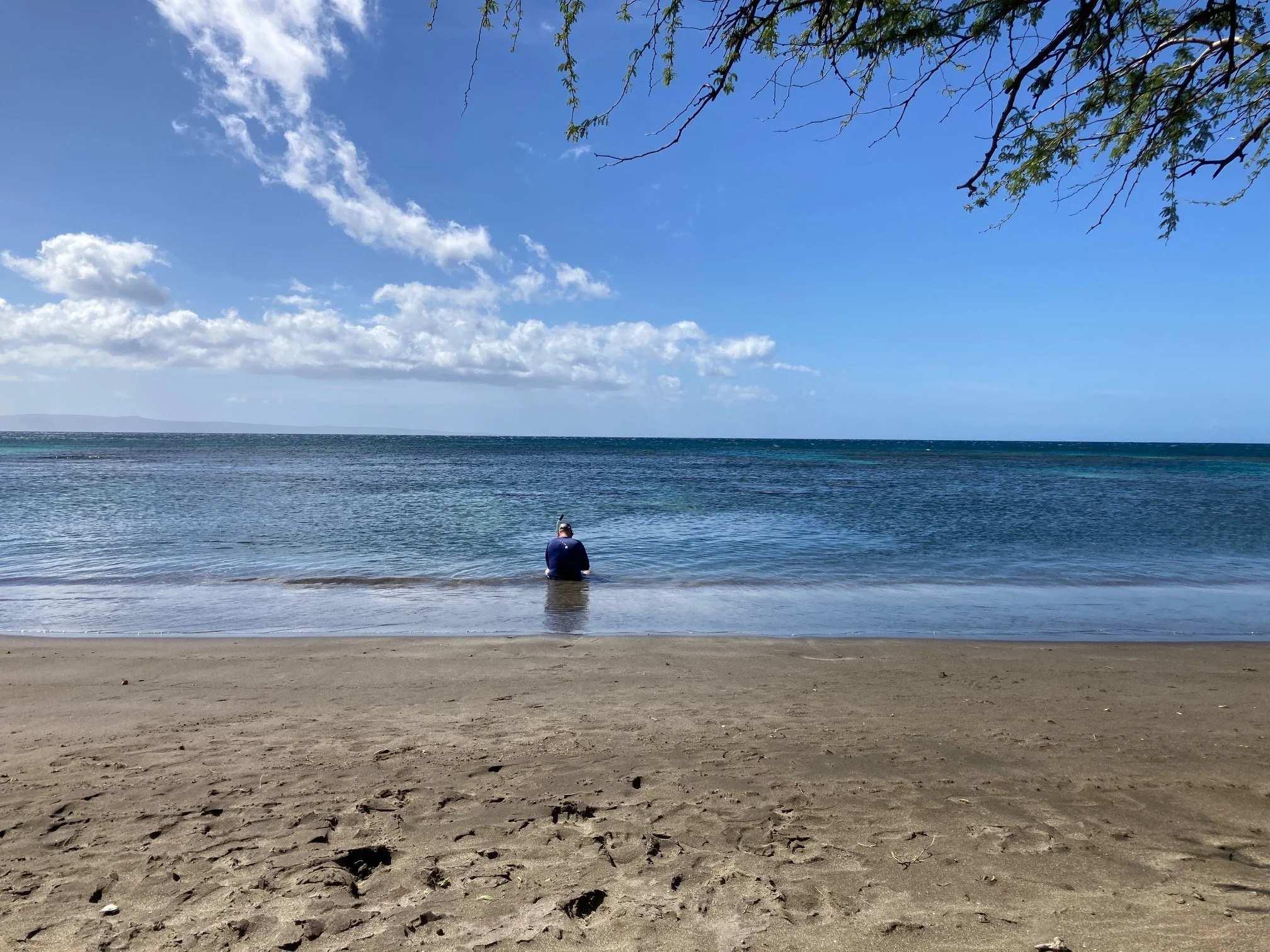  Putting on my gear to head out snorkelling! 