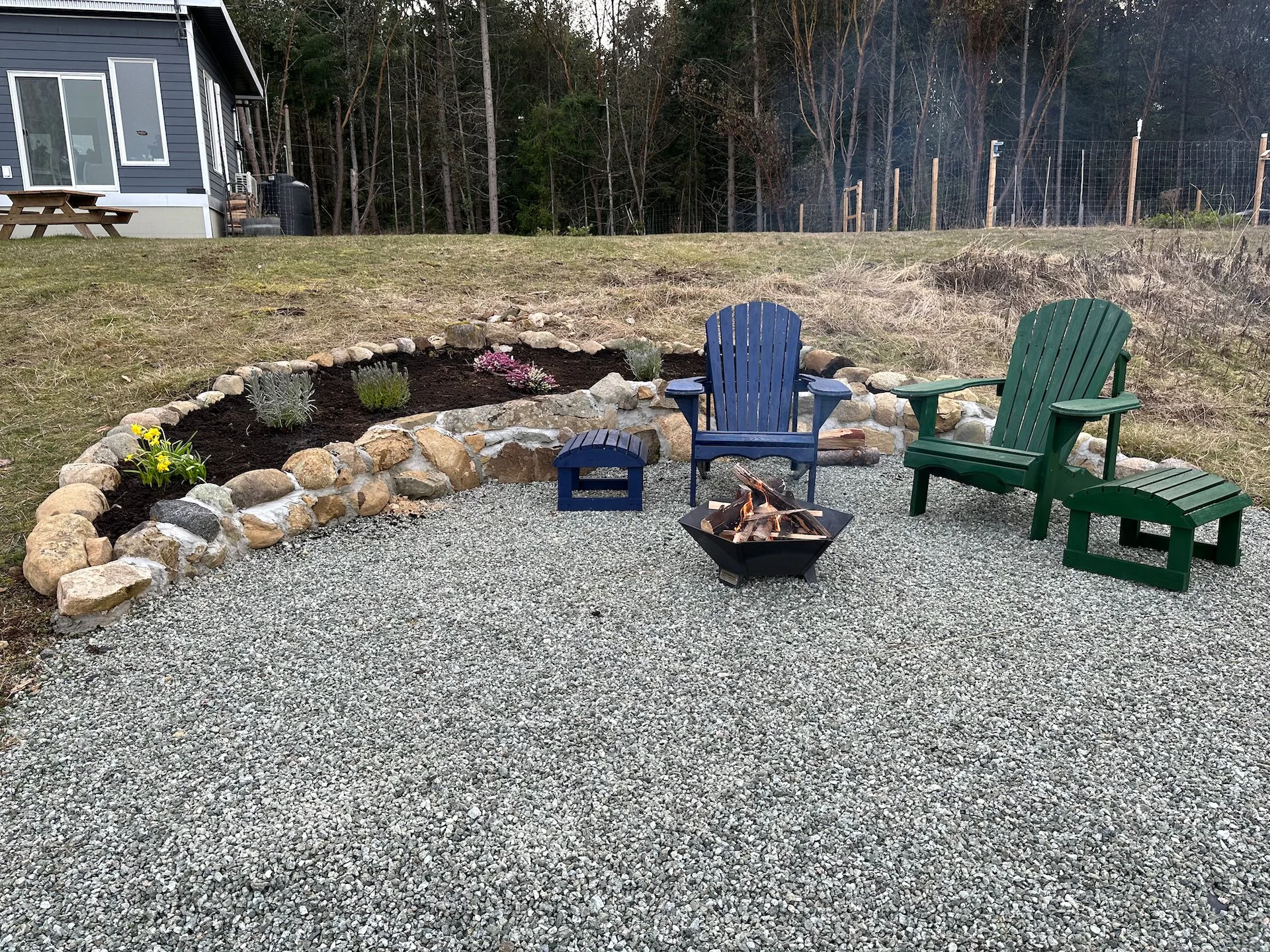  We had a nice little fire as the sun went down. 