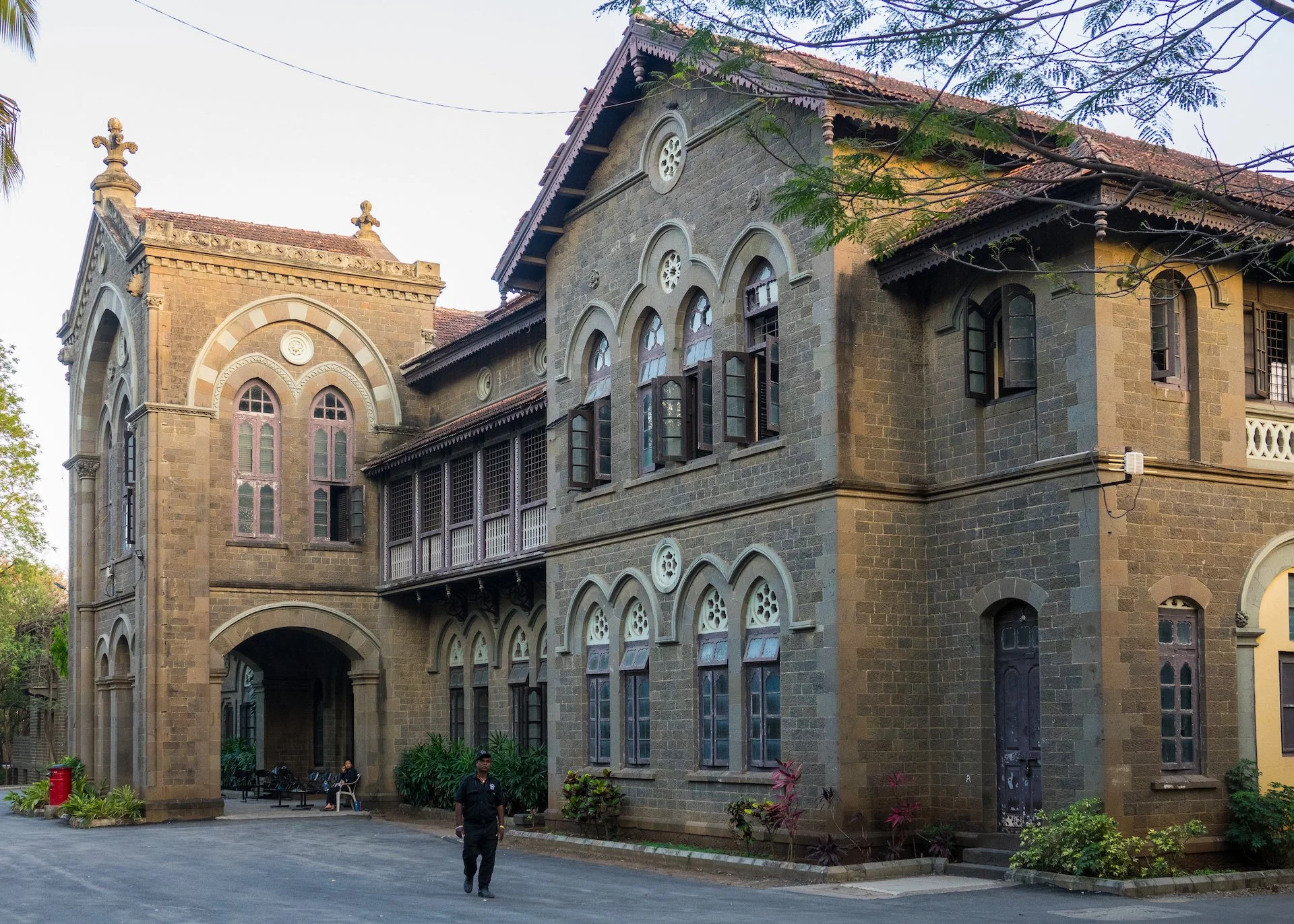  One of the main buildings with very British architecture. 