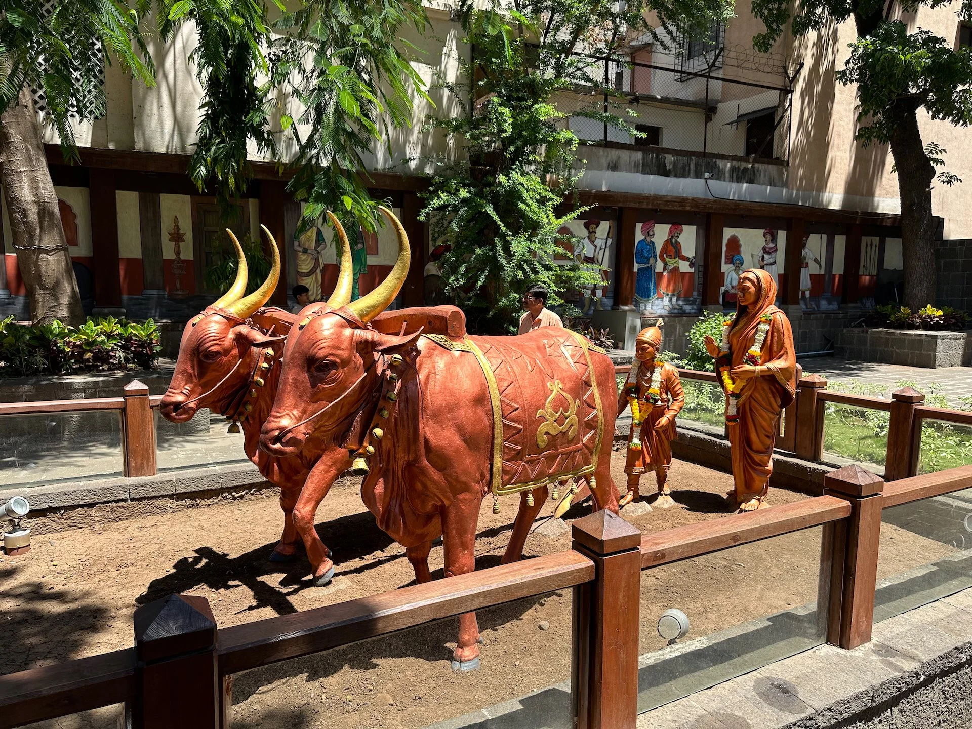  This sculpture of one of the king’s many legendary tales - plowing the fields with a gold plow to renew the fields. 