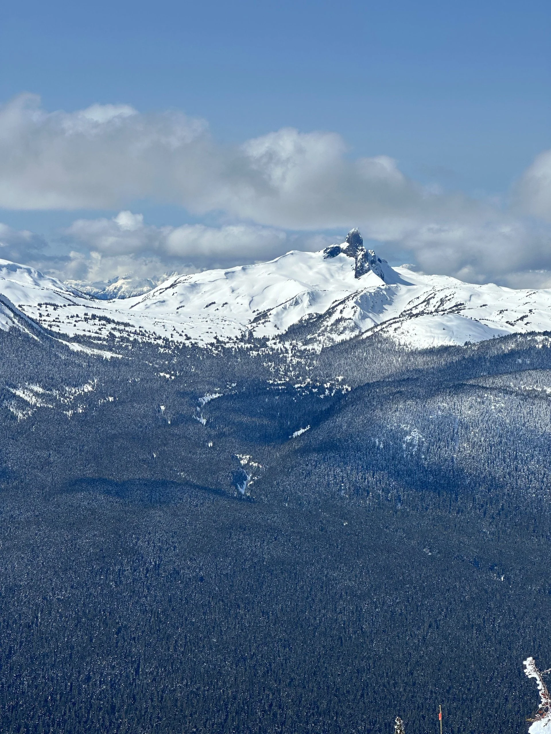 Black Tusk finally came out from the clouds that morning.