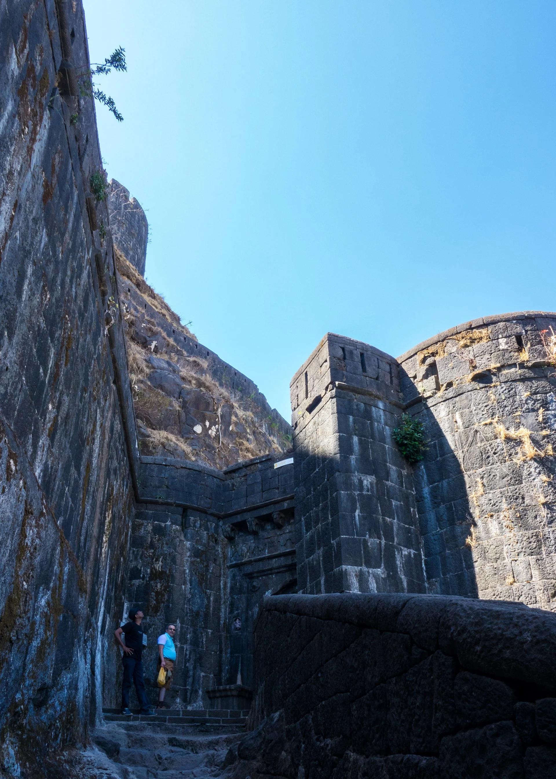  A narrow approach to one of the gates. 