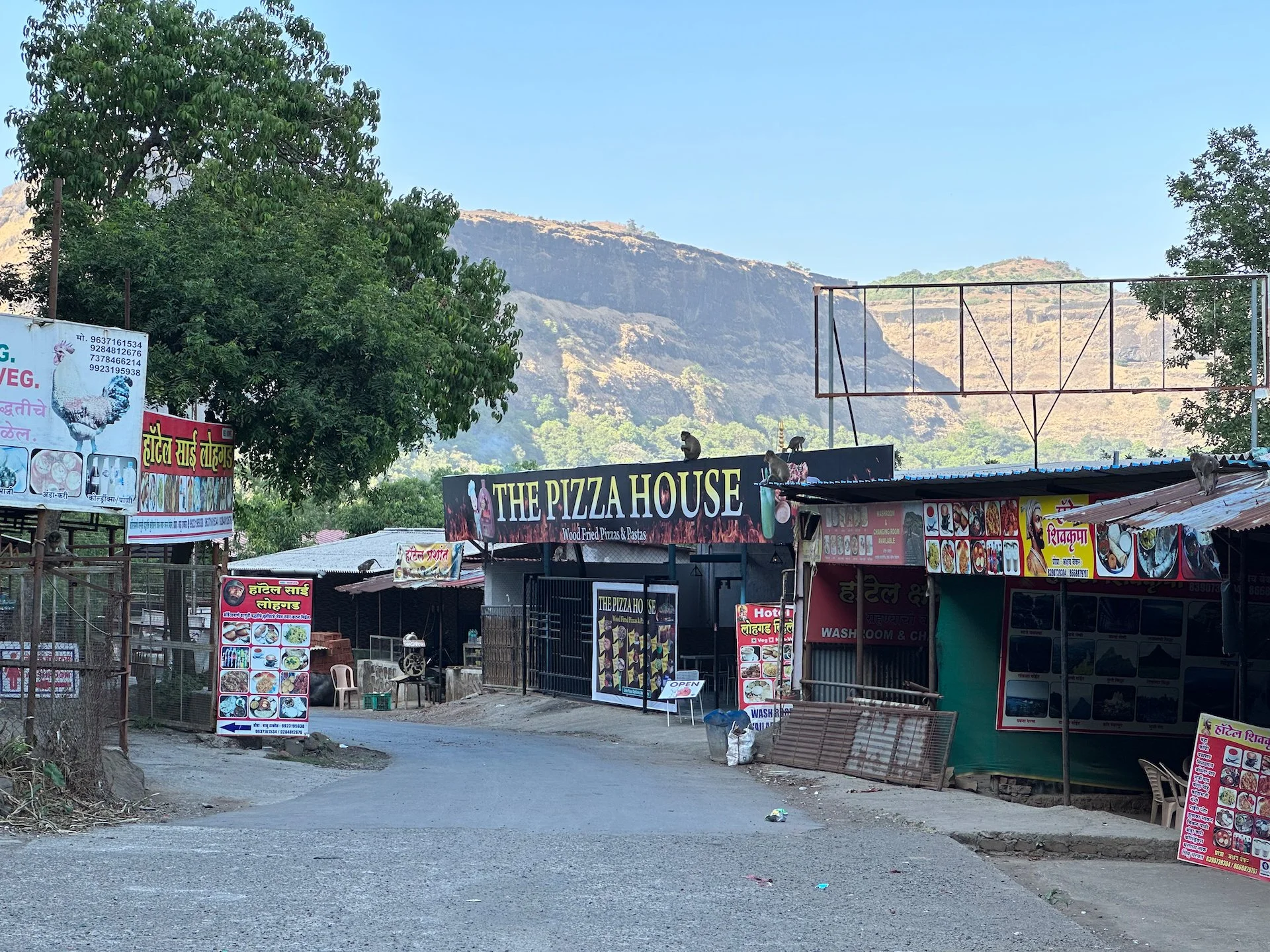  There was another little town at the base of the trail up to the fort. 