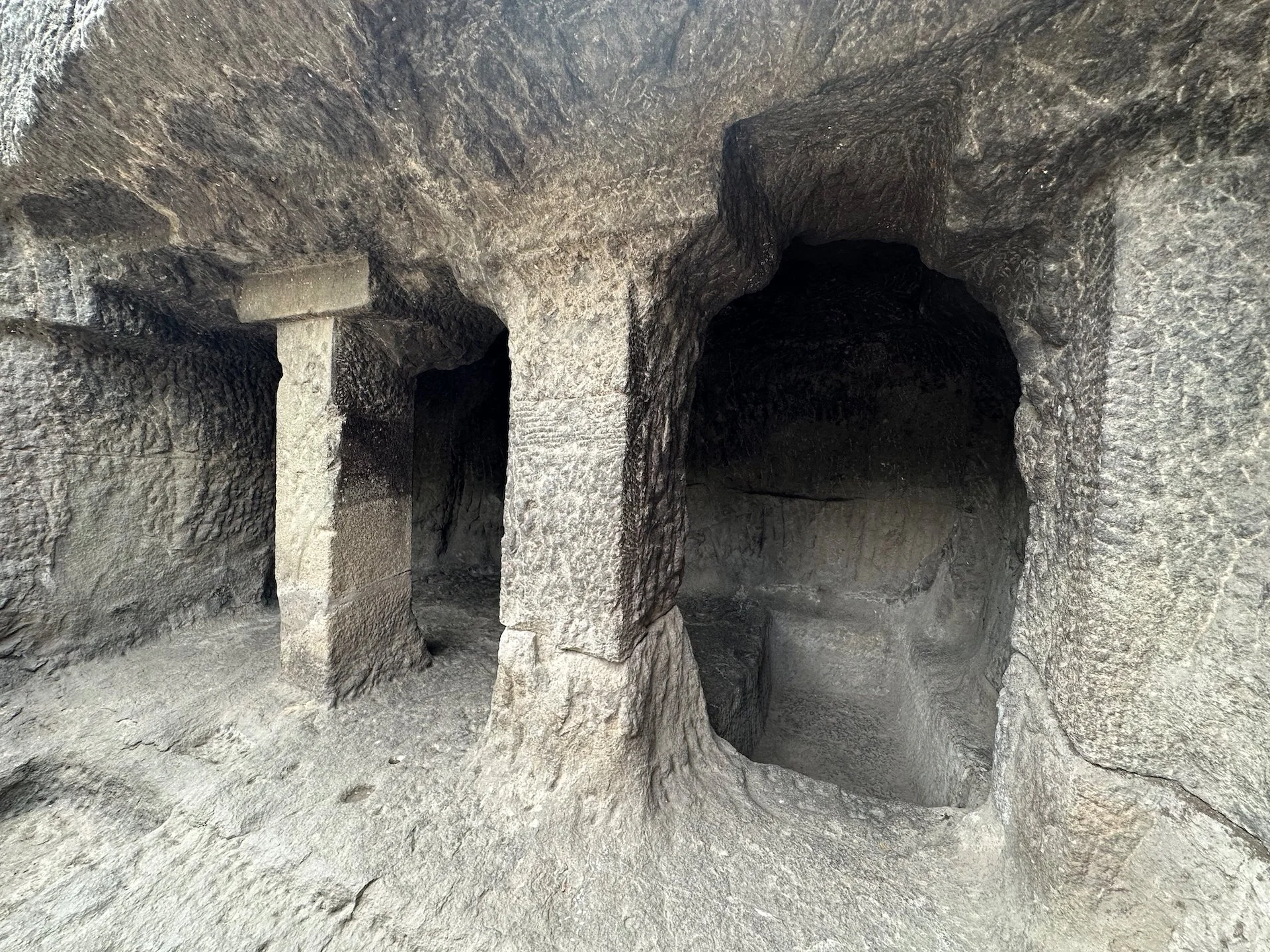  Some of the caverns were more rough-hewn than others. 