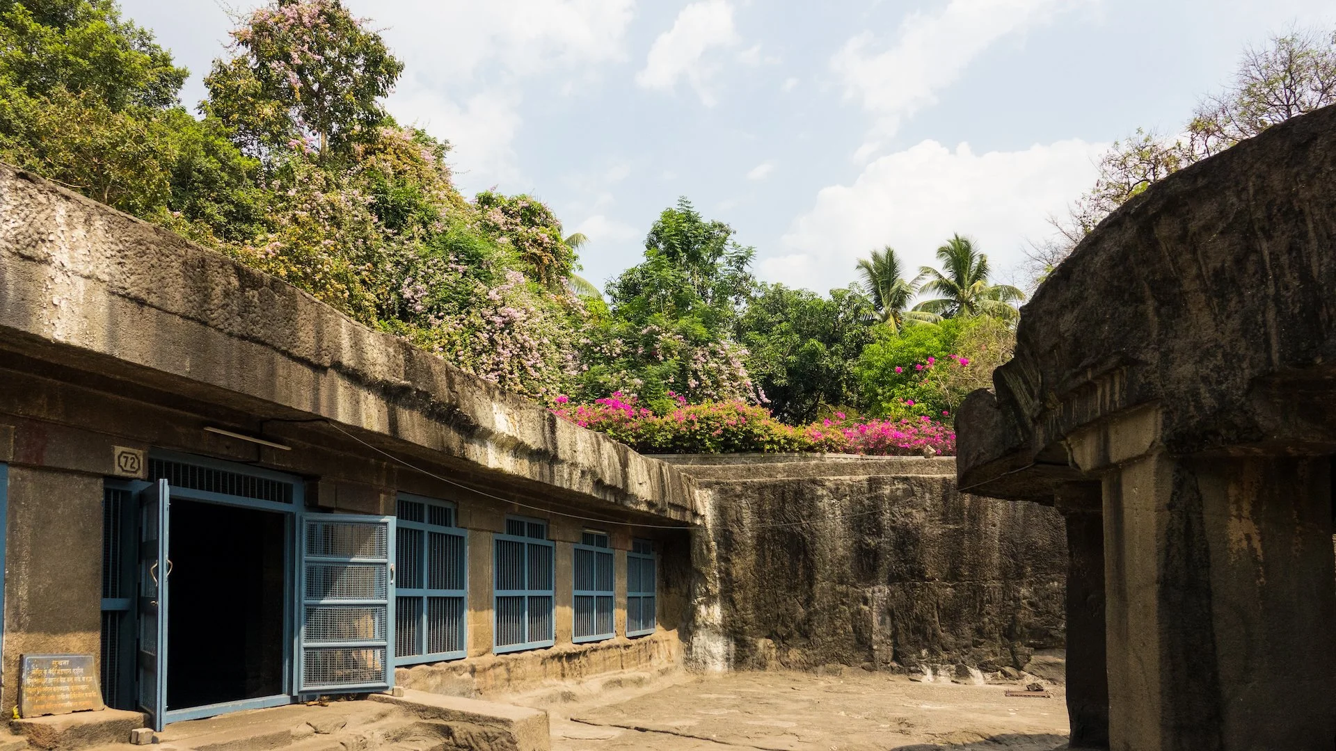  The entrance to the temple caverns. 