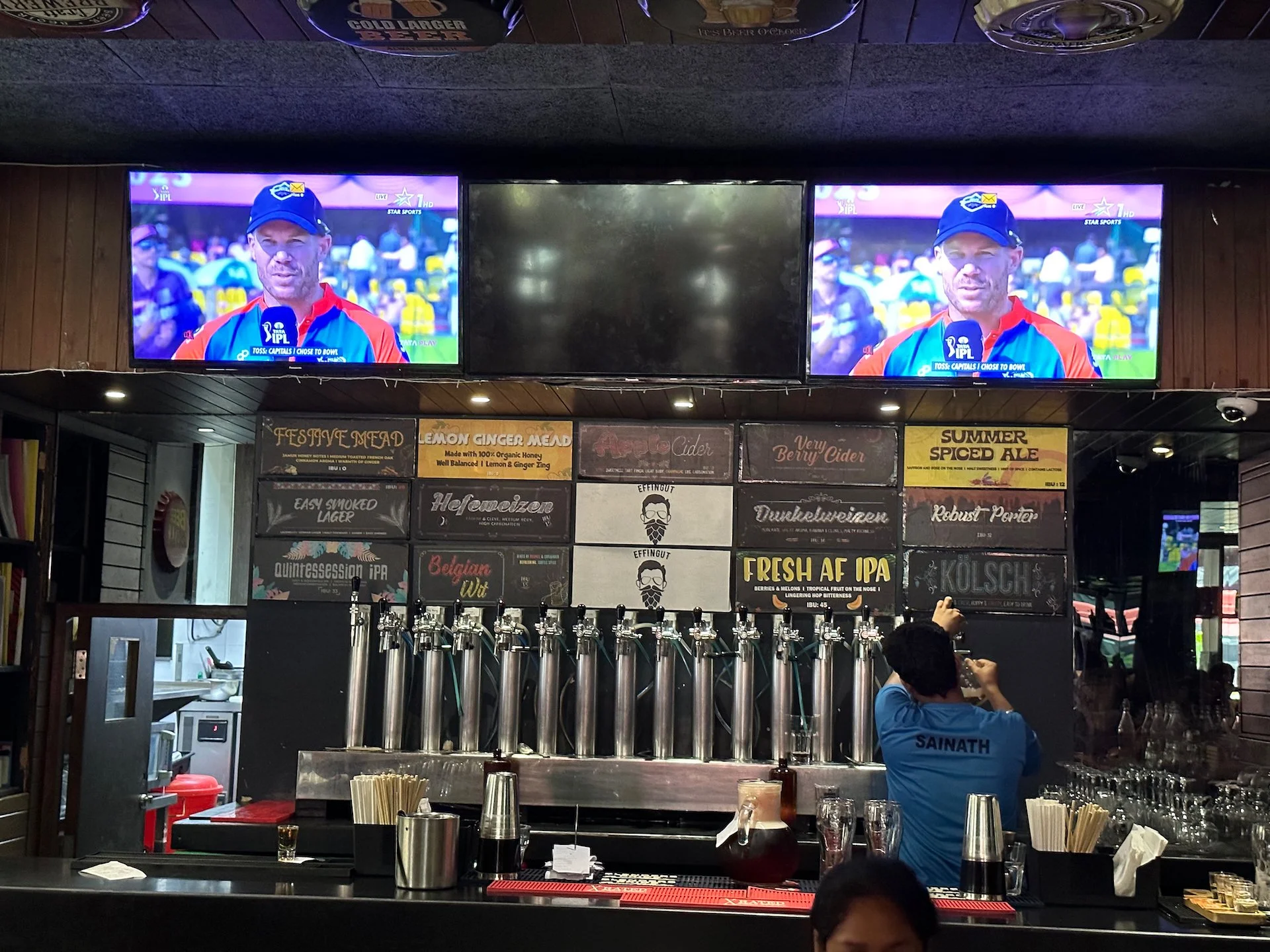  After a couple of weeks, a western-style brewpub was a welcome sight. 