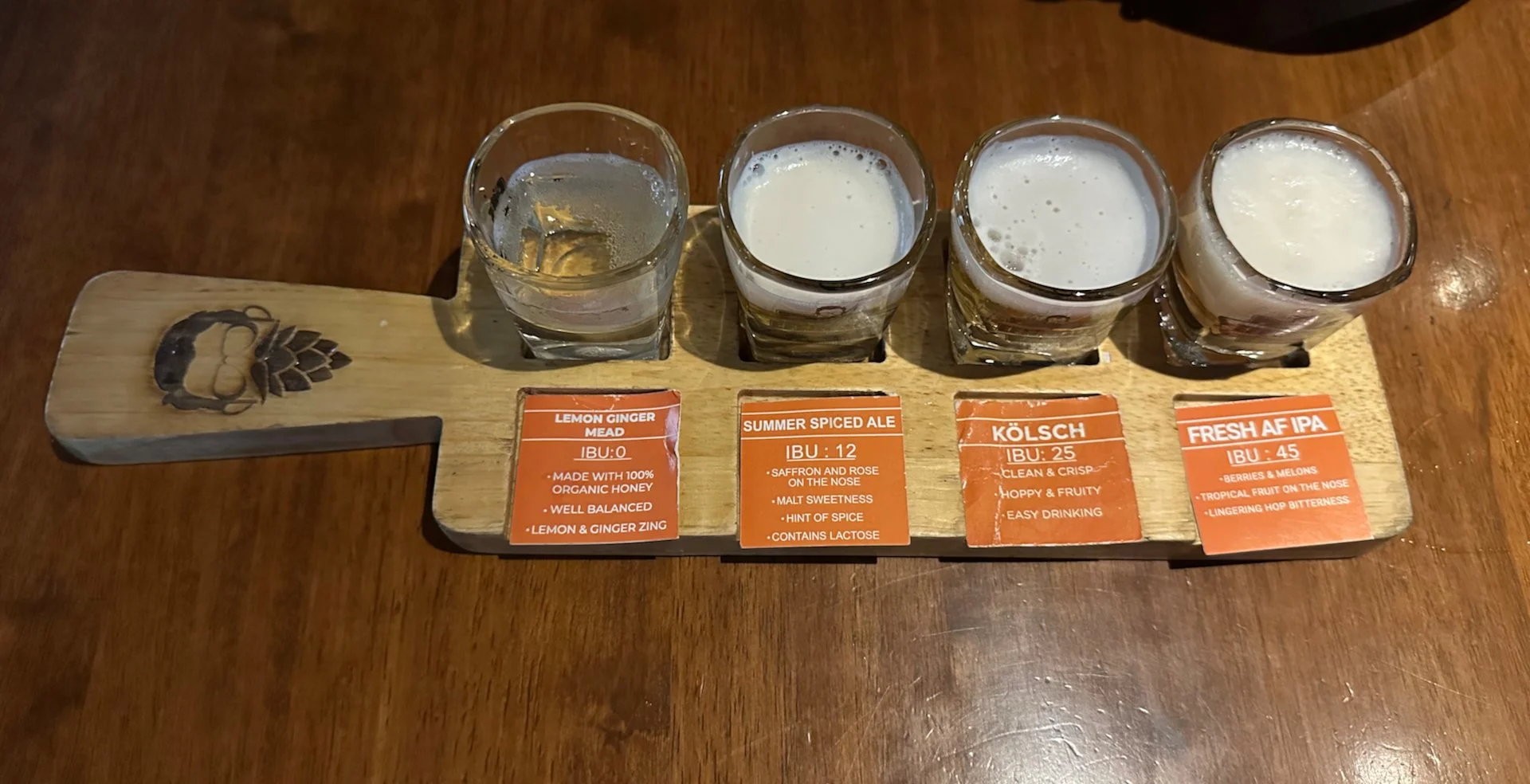  I had a nice selection of beers (and one mead!) 