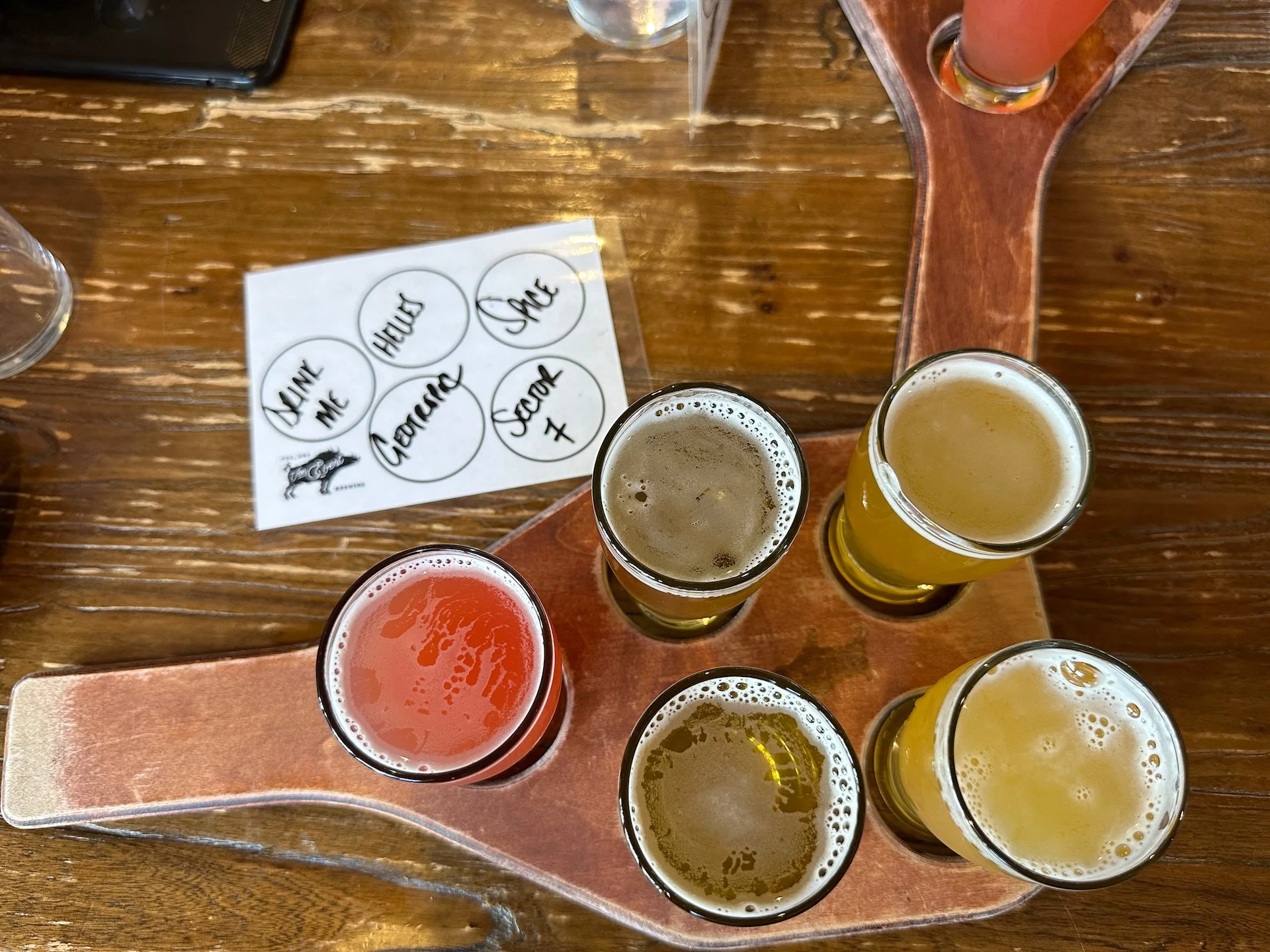  The beer was quite good. I had a pretty broad selection.  