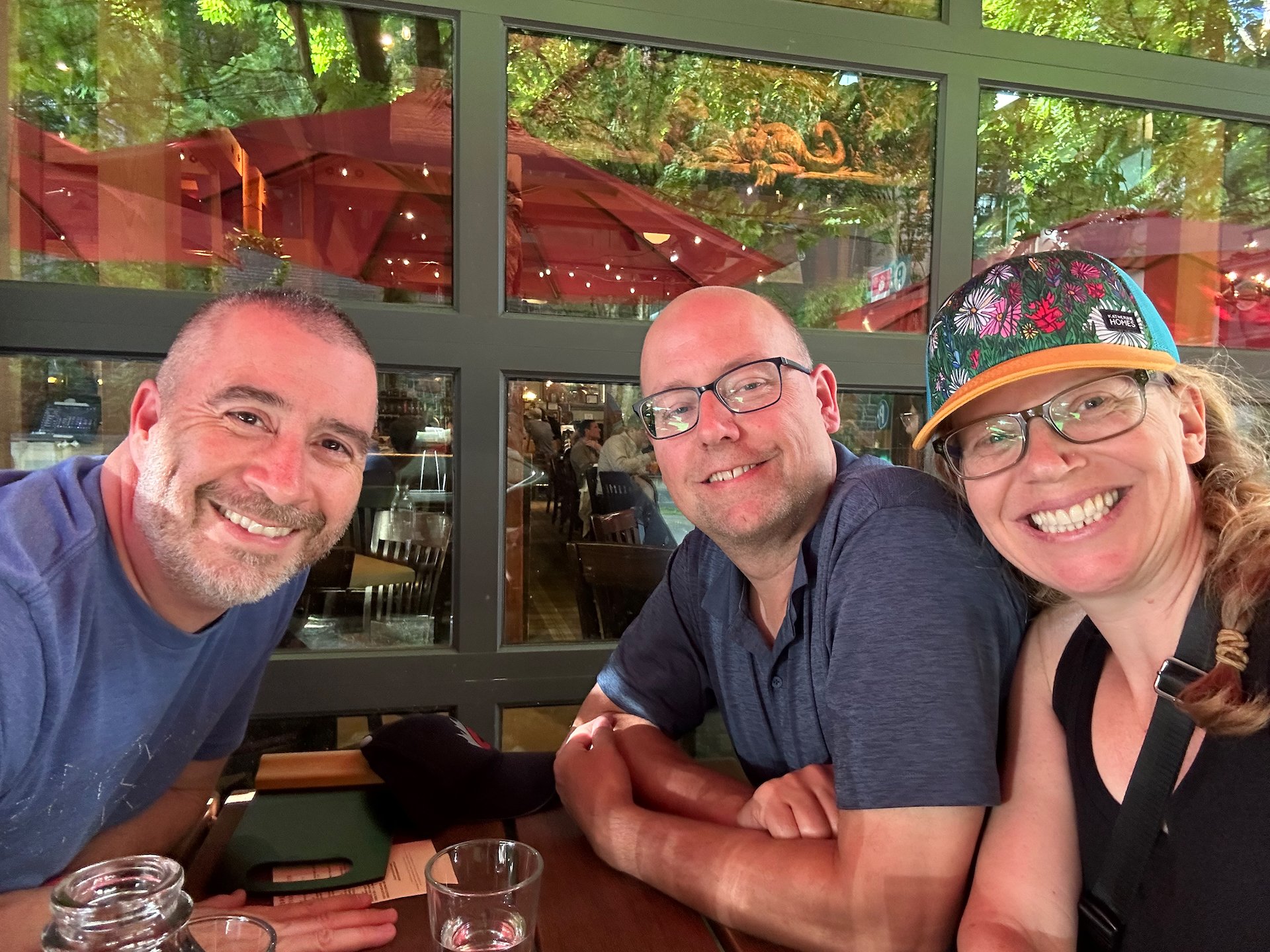  Our second stop at Deschutes. It was a gorgeous day, so we sat outside on a patio in the shade.  