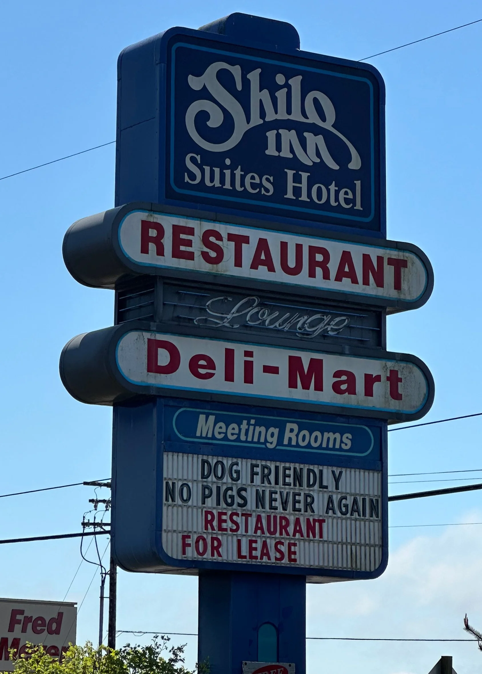  We stopped for gas just before stopping for lunch. This sign caught our eye - only in America… 