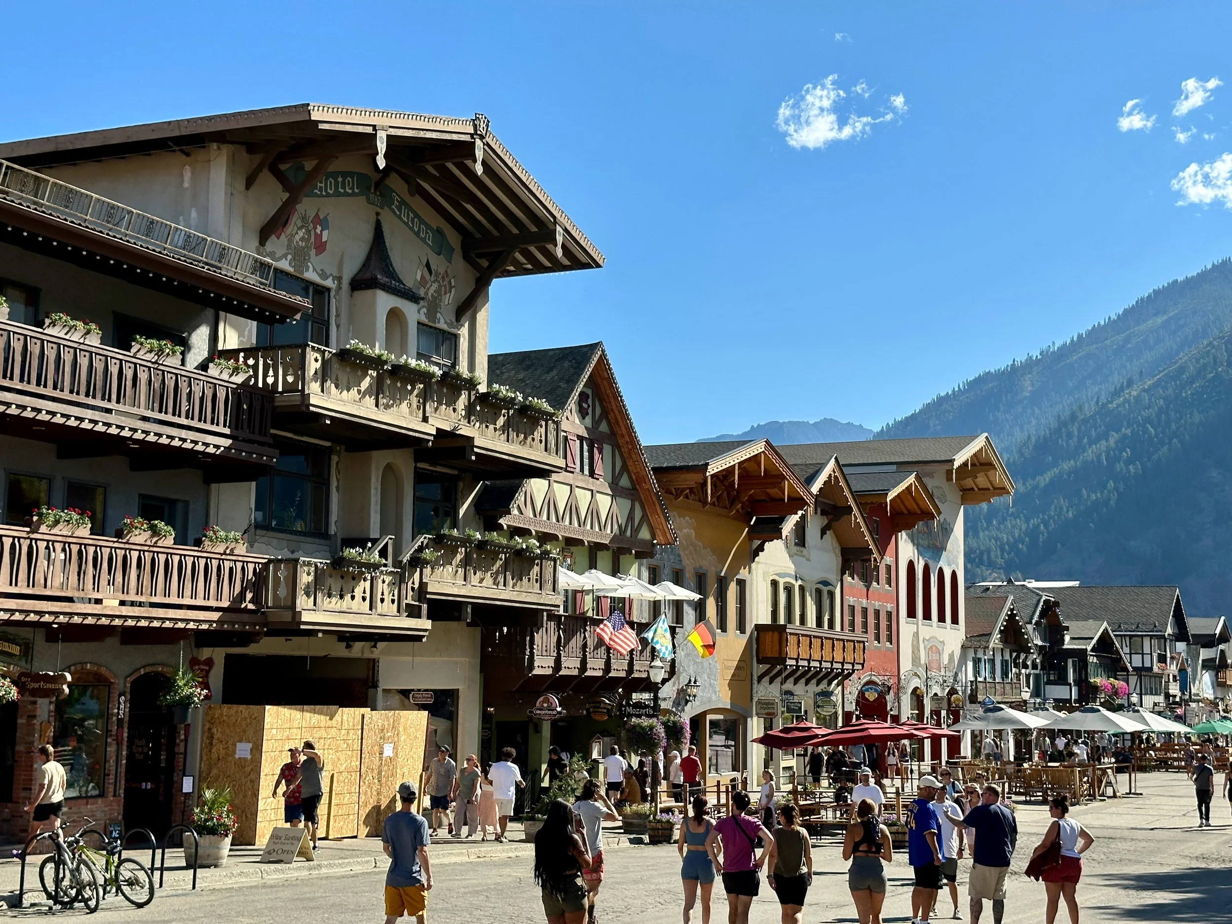  One of the larger buildings in the town center. 