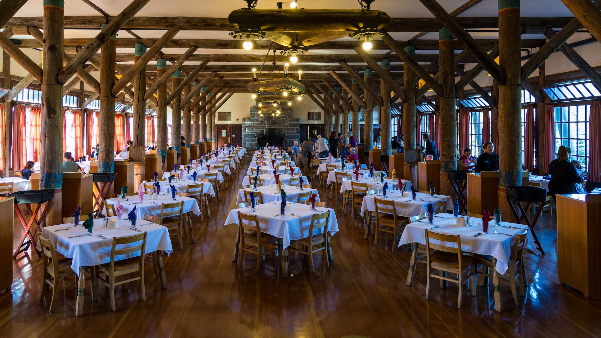  Inside the dining room at the Park Lodge restaurant.  