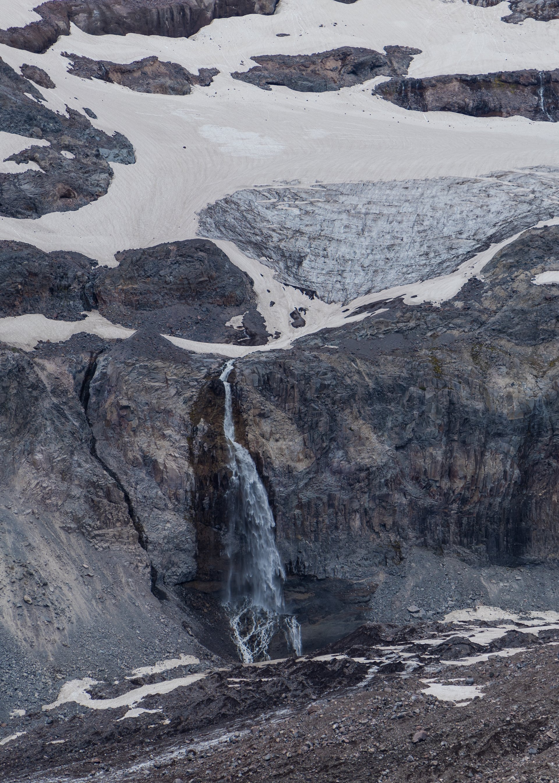  Close up of one of the cool waterfalls coming off the glacier. 