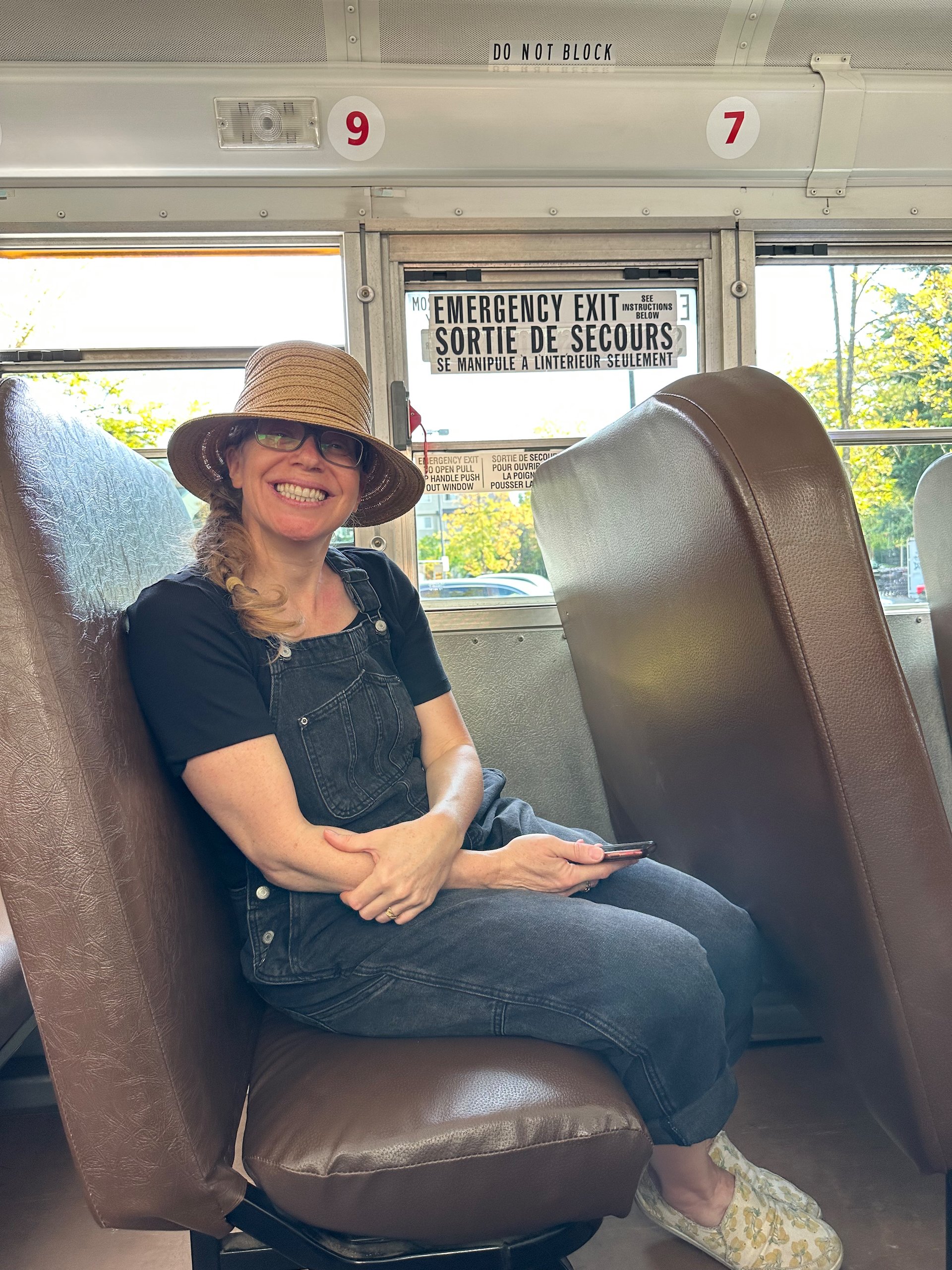  To get to the event, we decided to take a shuttle from a local subway station. Figured it was better than driving. Sadly, it was an old-school school bus - that brought back some memories! 