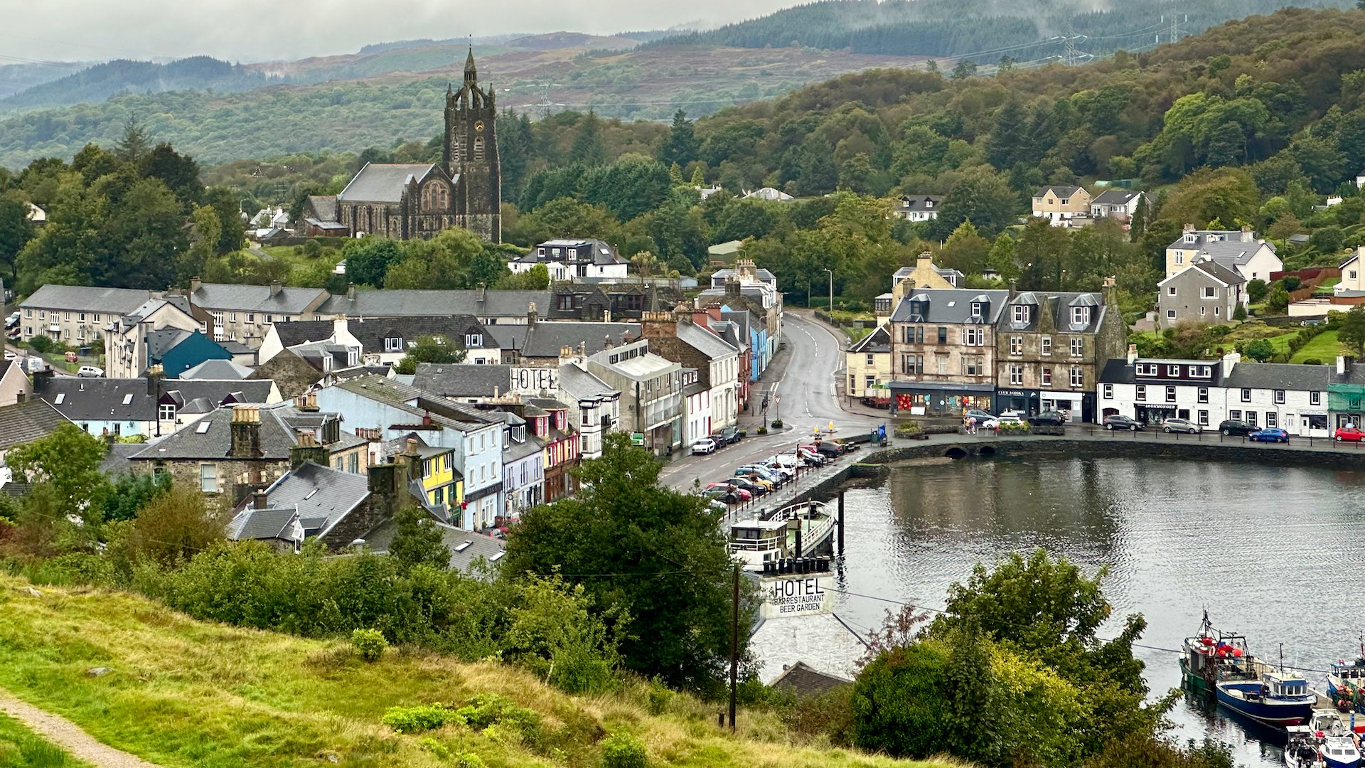  A view of the picturesque town of Tarbert.  