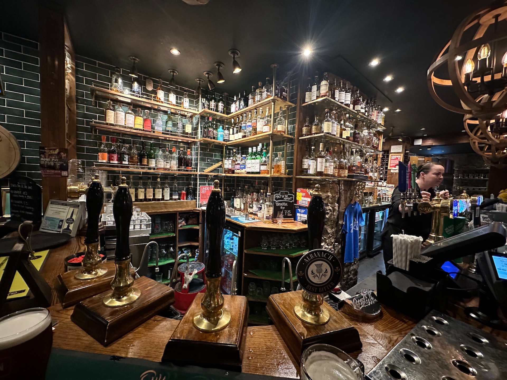  IN hindsight, I should have had scotch in this bar. We had beer here, expecting that any pub we’d end up in would have a great scotch collection. That didn’t really work out… 
