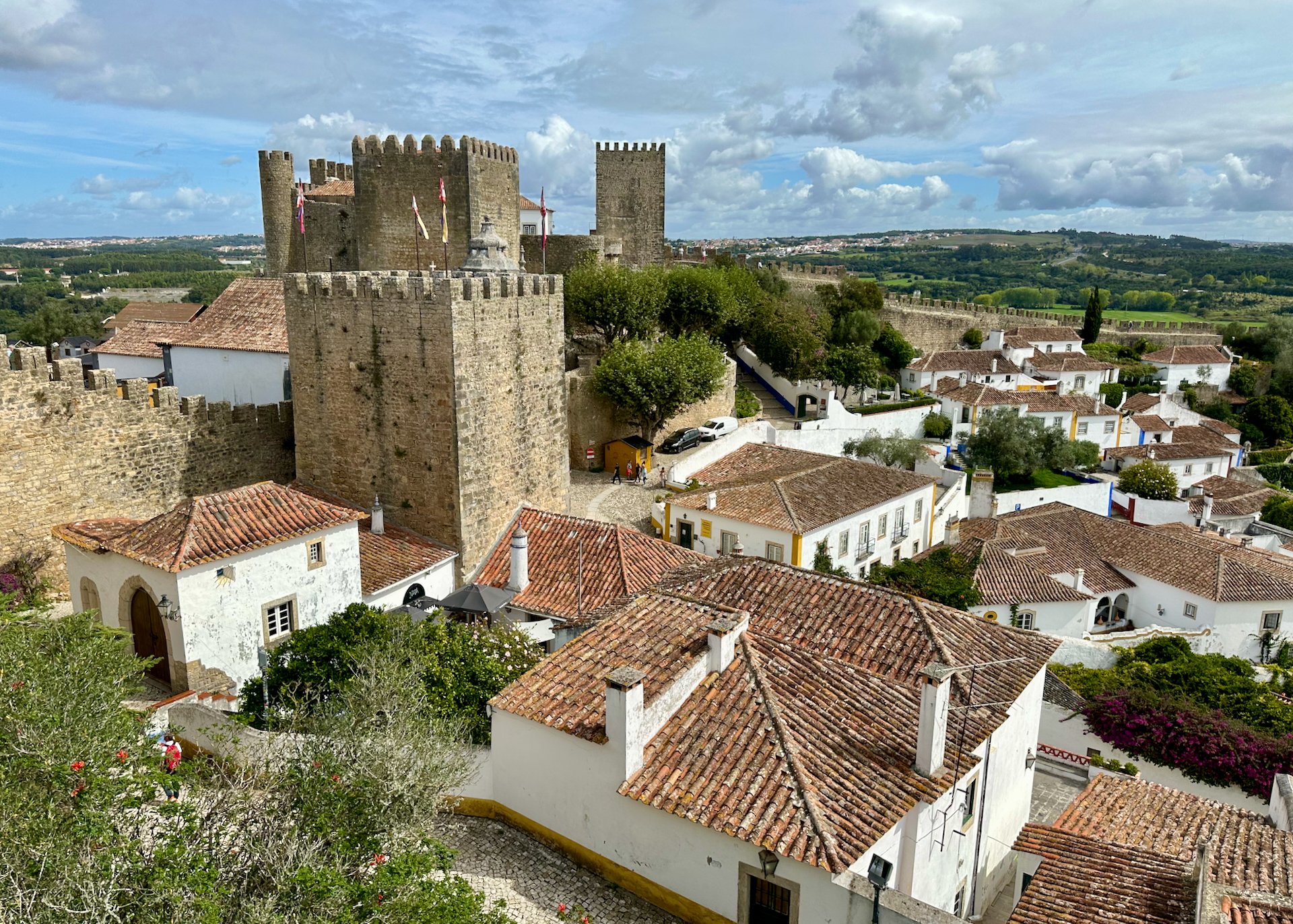  A view over the town, from the castle walls.  