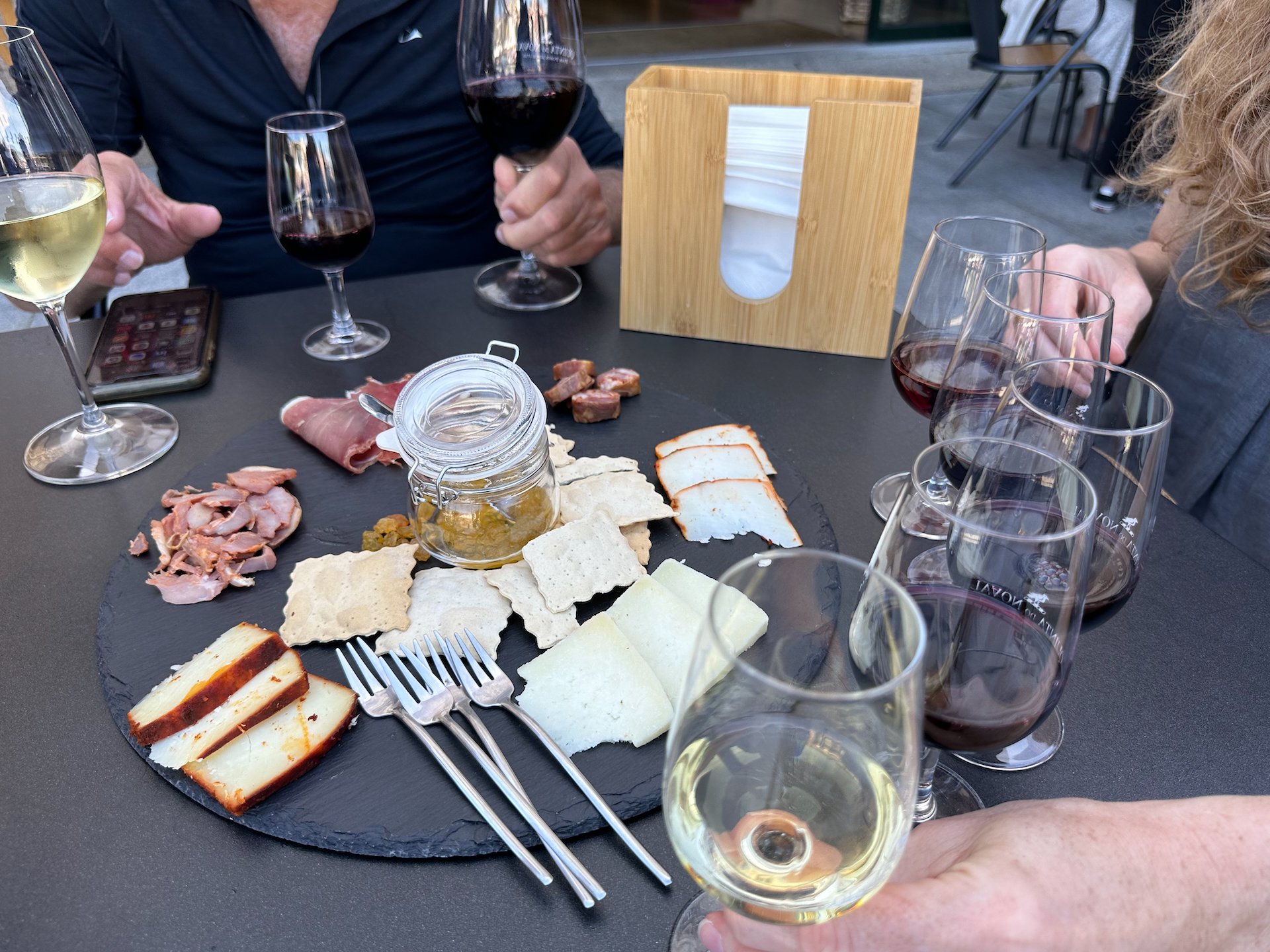  We had a nice little tasting board to go along with our wine. 