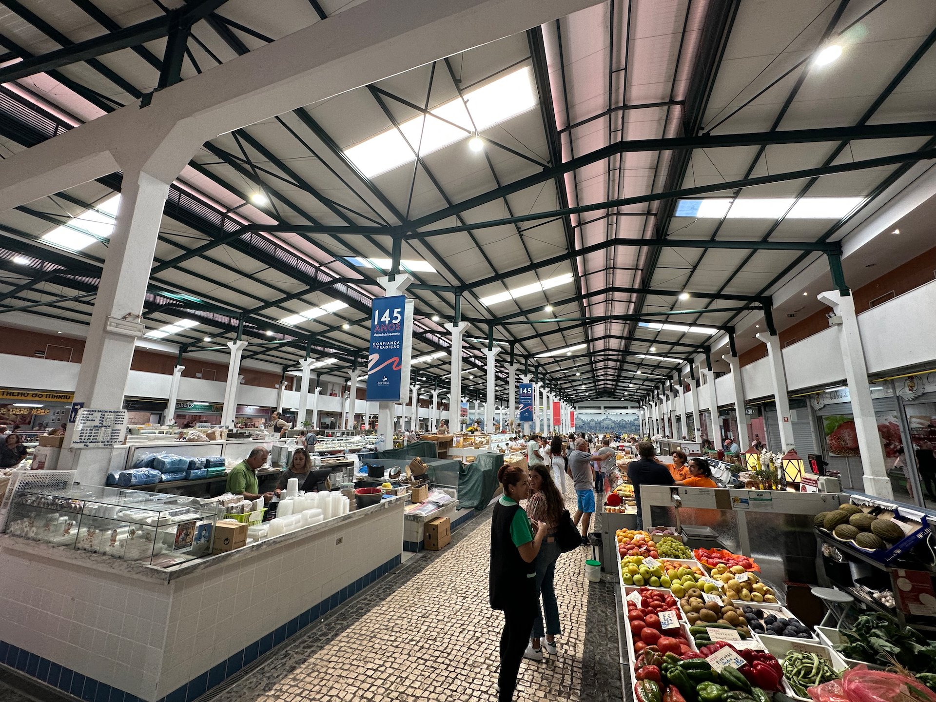  Inside the market in Setubal. 