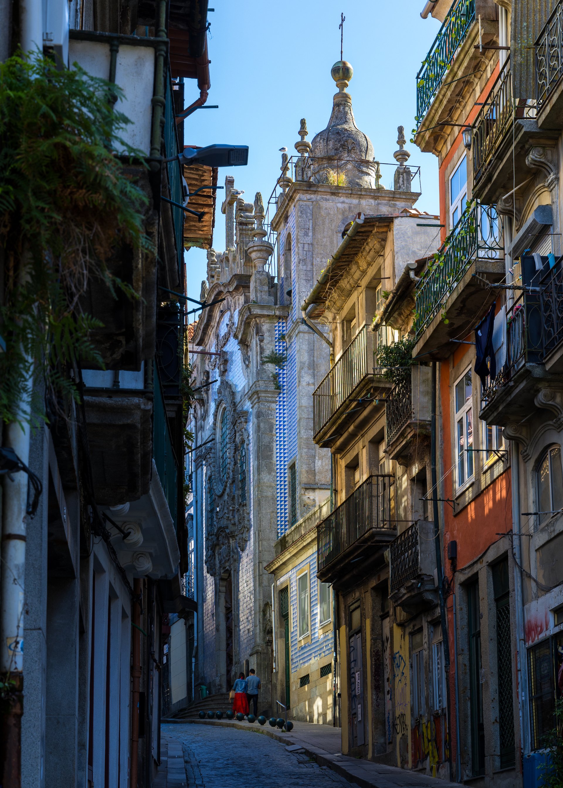  The typical narrow alleys of Porto.  