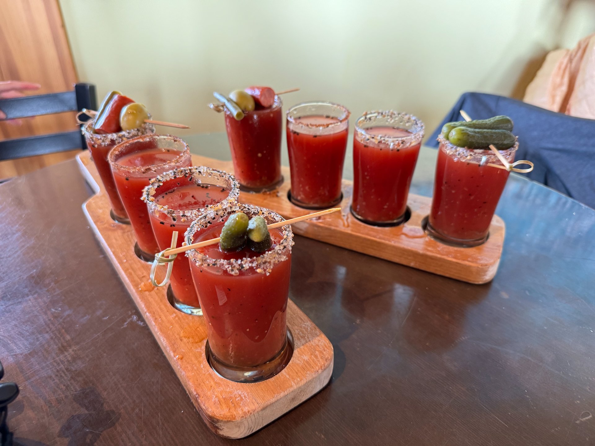  They were doing caesar flights at the bar, so we enjoyed one with our lunch.   
