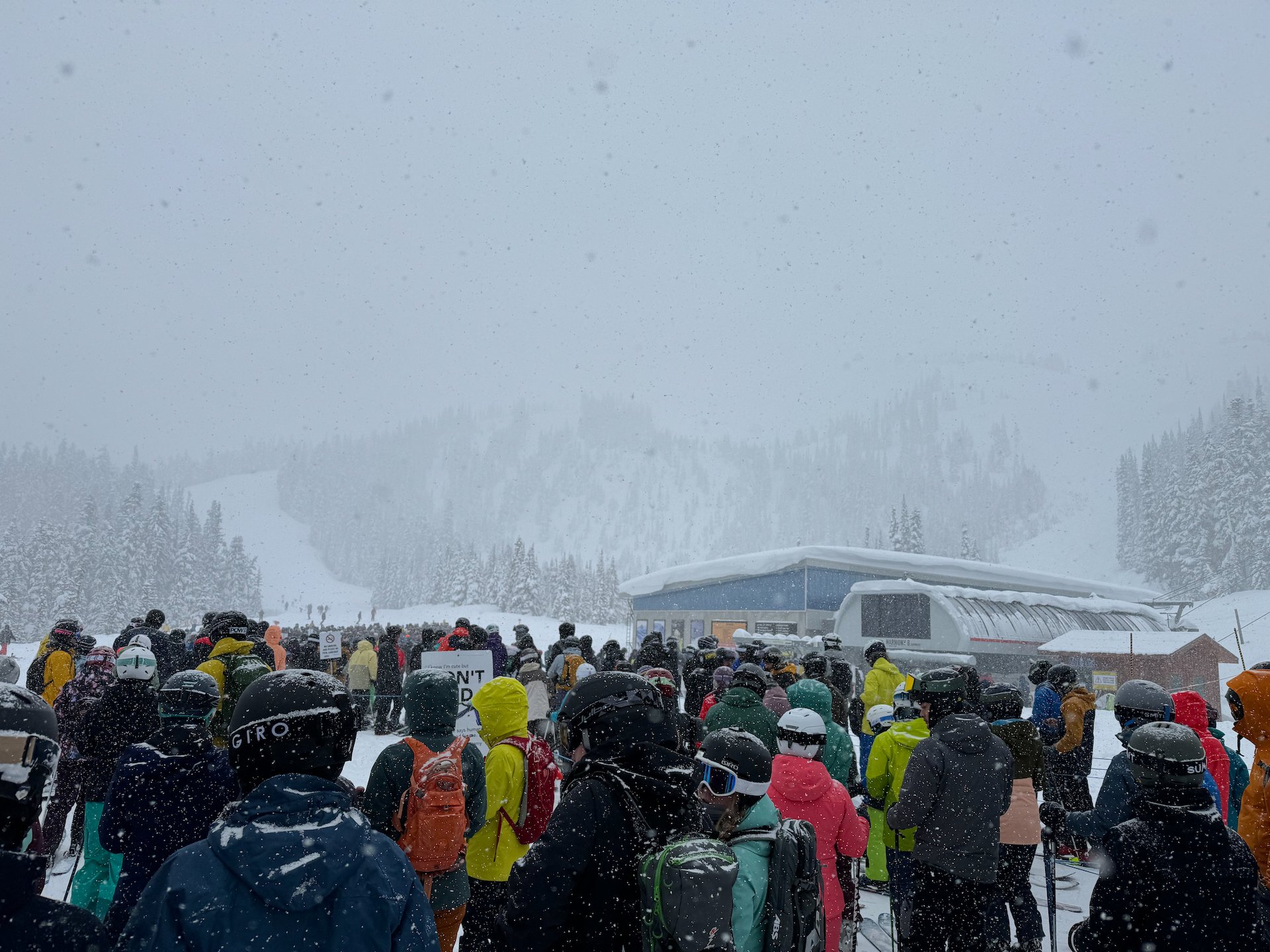  And as expected, the lift lines were kind of insane. 