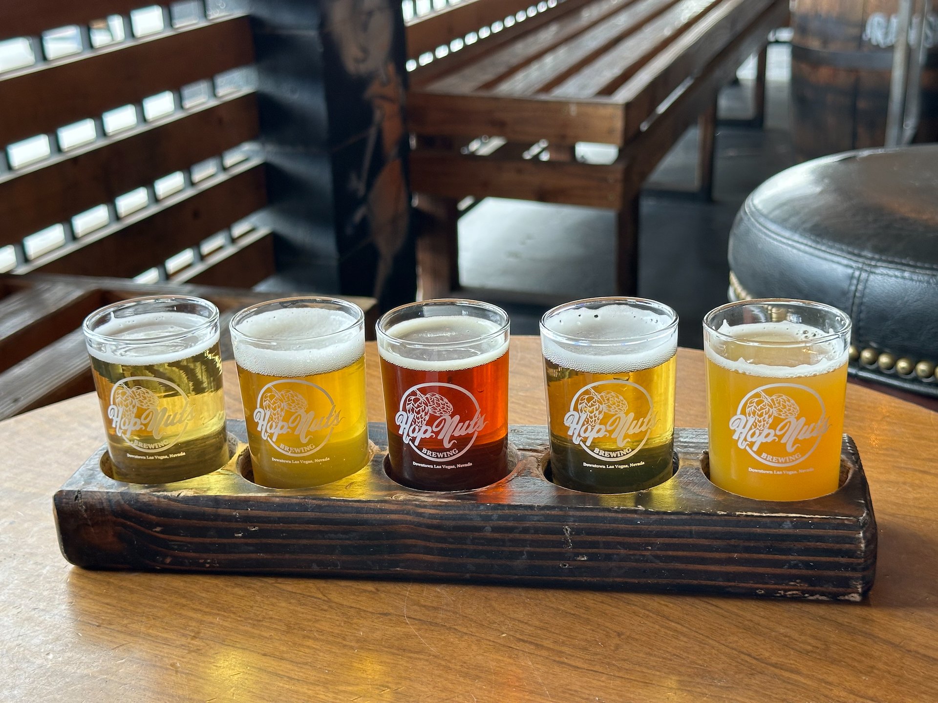 I grabbed a flight with a pretty good range of different types of beer.  