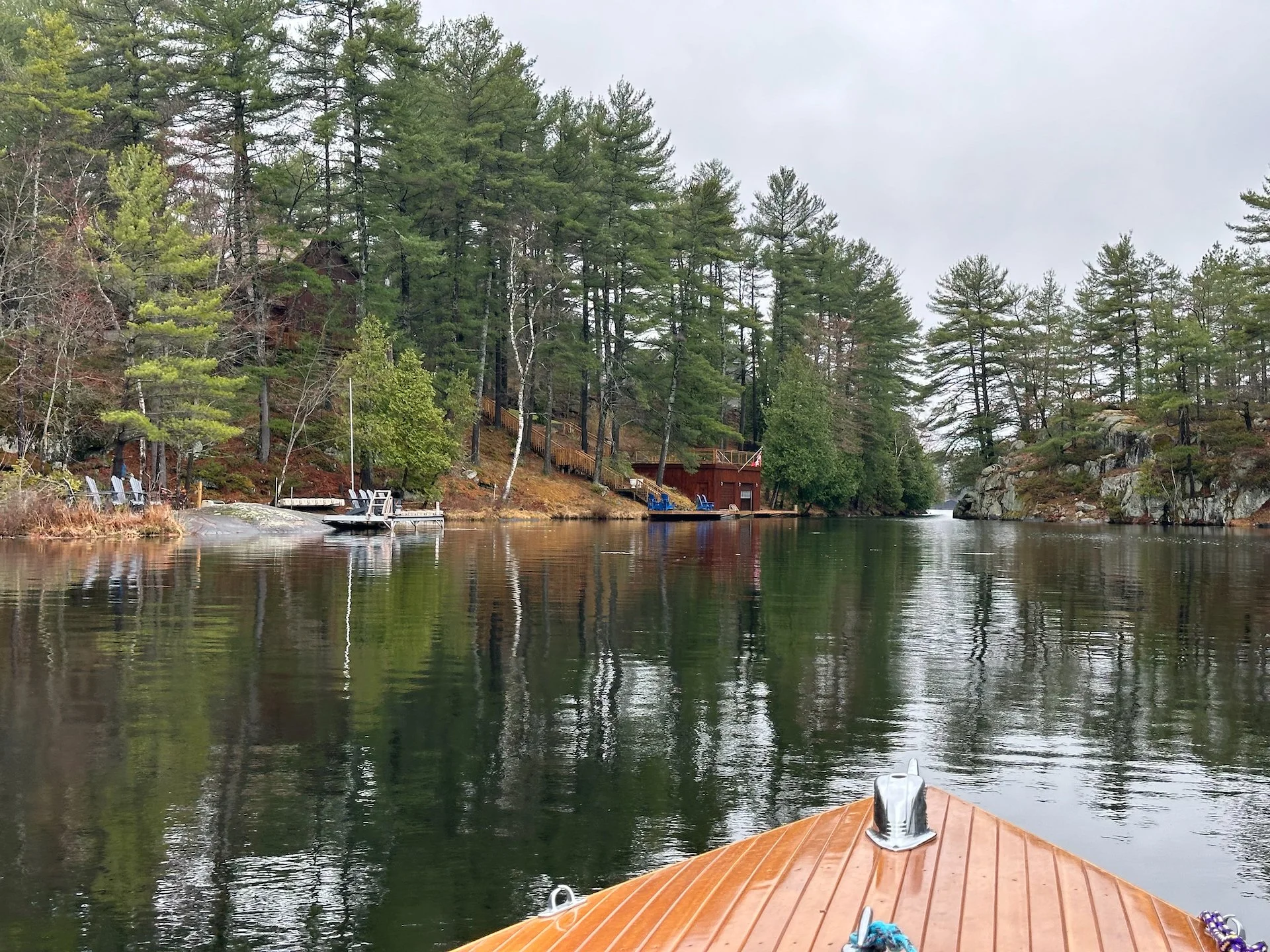  I didn’t take a lot of pics out on the lake. It was a bit cold and windy. There was an osprey nest in a tree on a small island right near the entrance to their bay, but I don’t think the birds were back yet. 