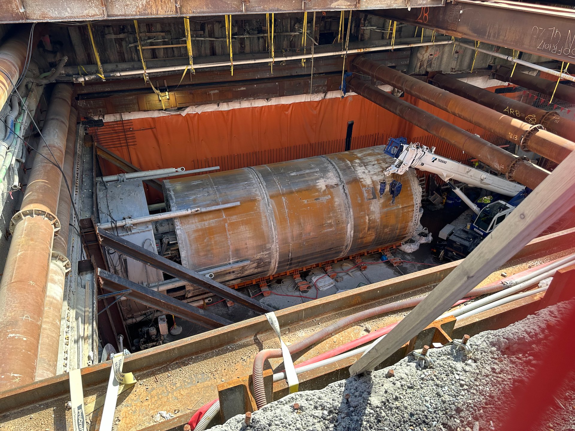  You had a great view down into the huge hole close to the new Arbutus station.  