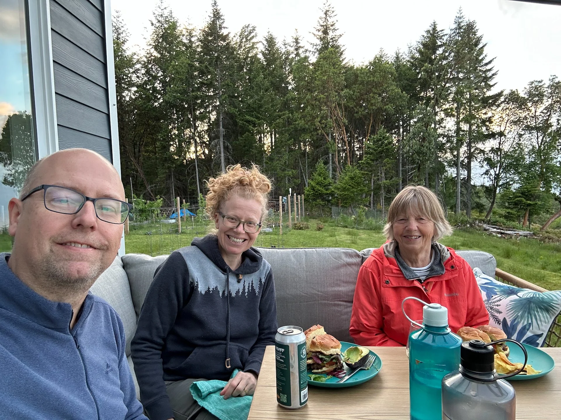  First dinner on the new deck with the new furniture.  