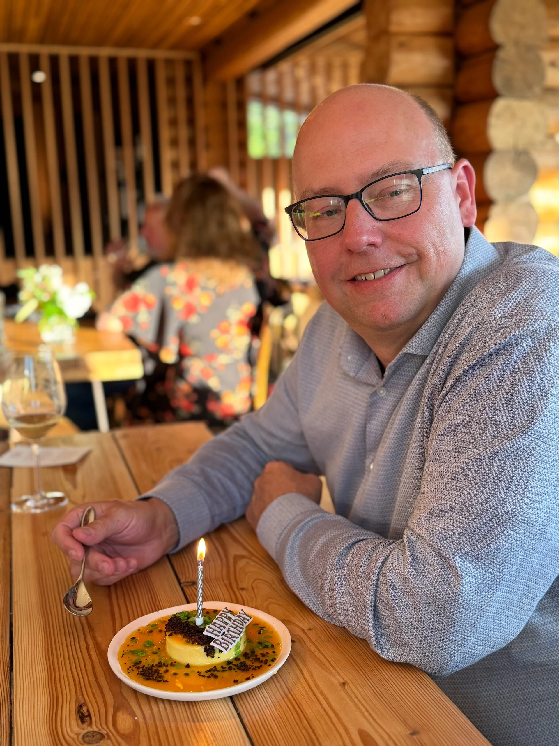  They even surprised me with a lovely little dessert on the house.  