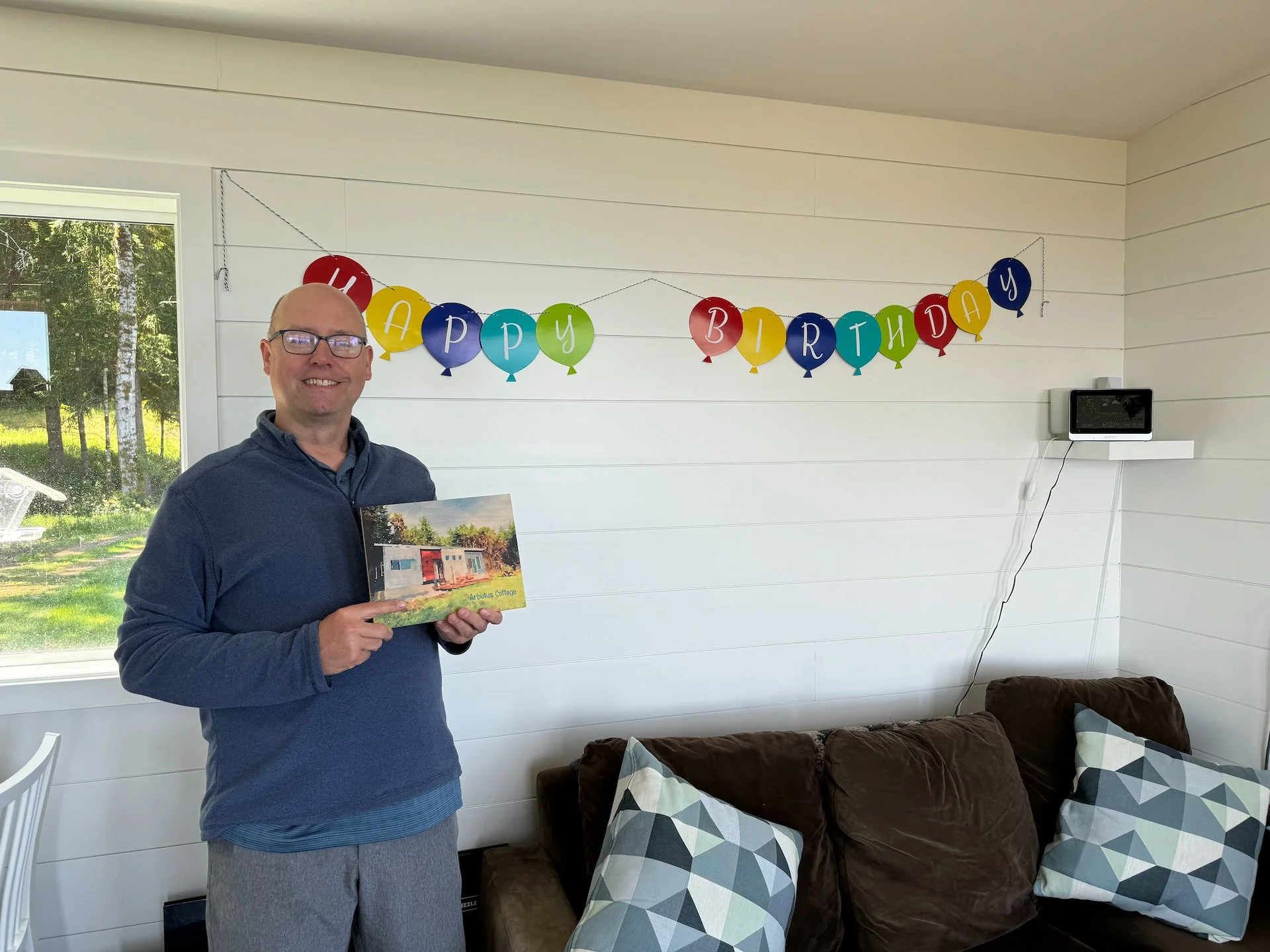  Justine made me a very cool print of the cottage - so nice! 