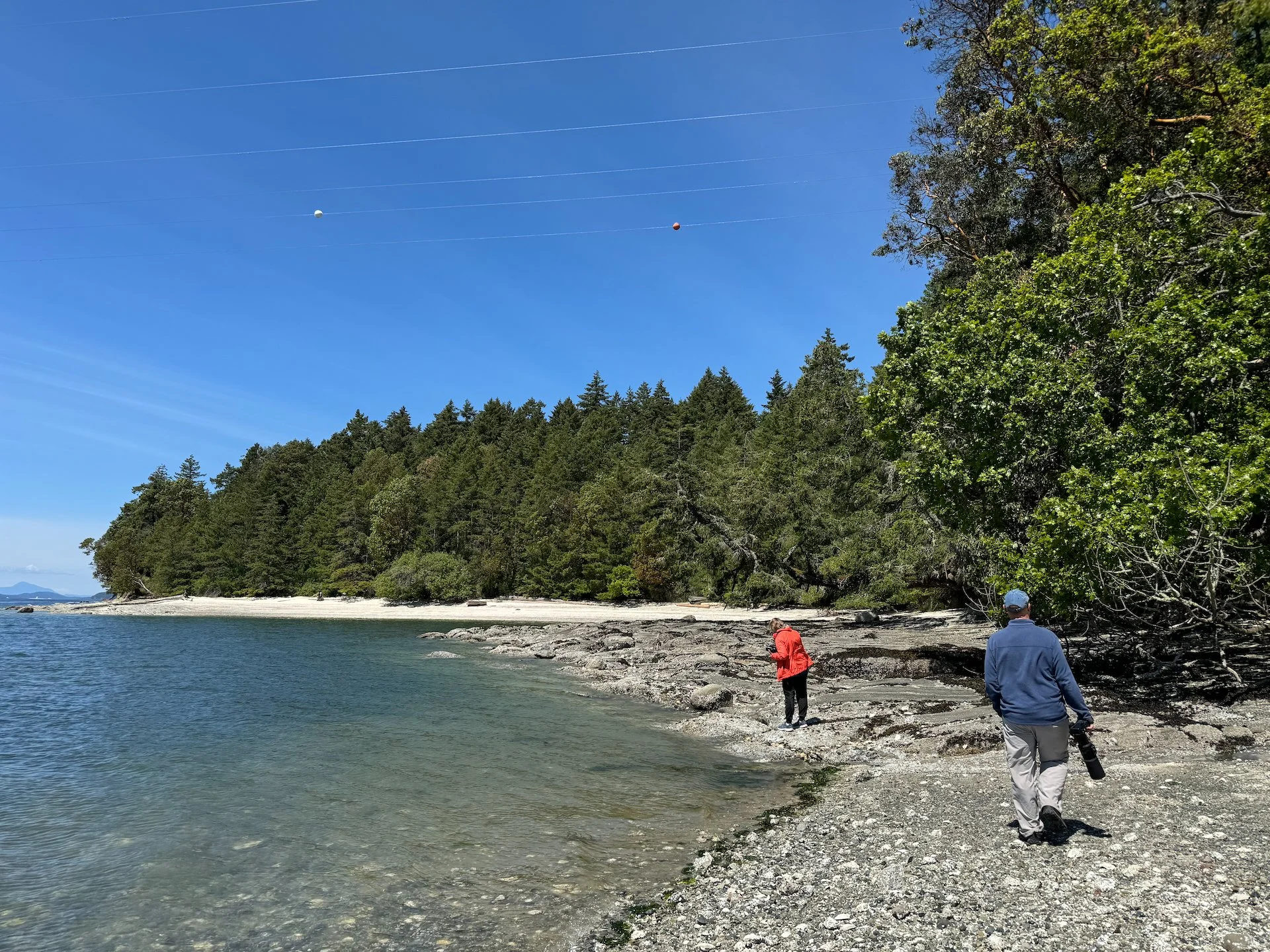  The tide was out and we walked along the beach in places.  