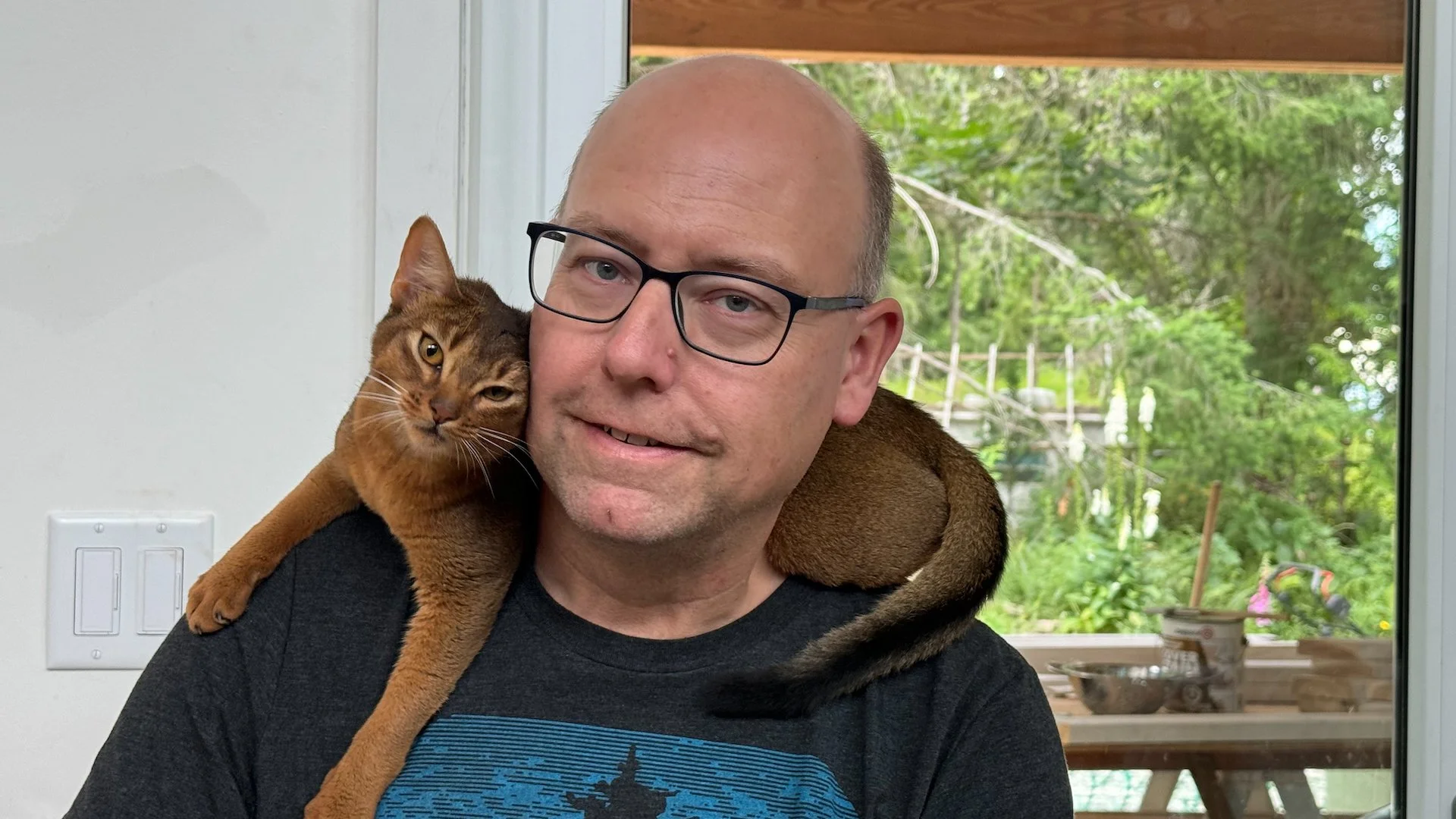  The cat really thinks she's a scarf. But she's pretty cute, and so can get away with it. 