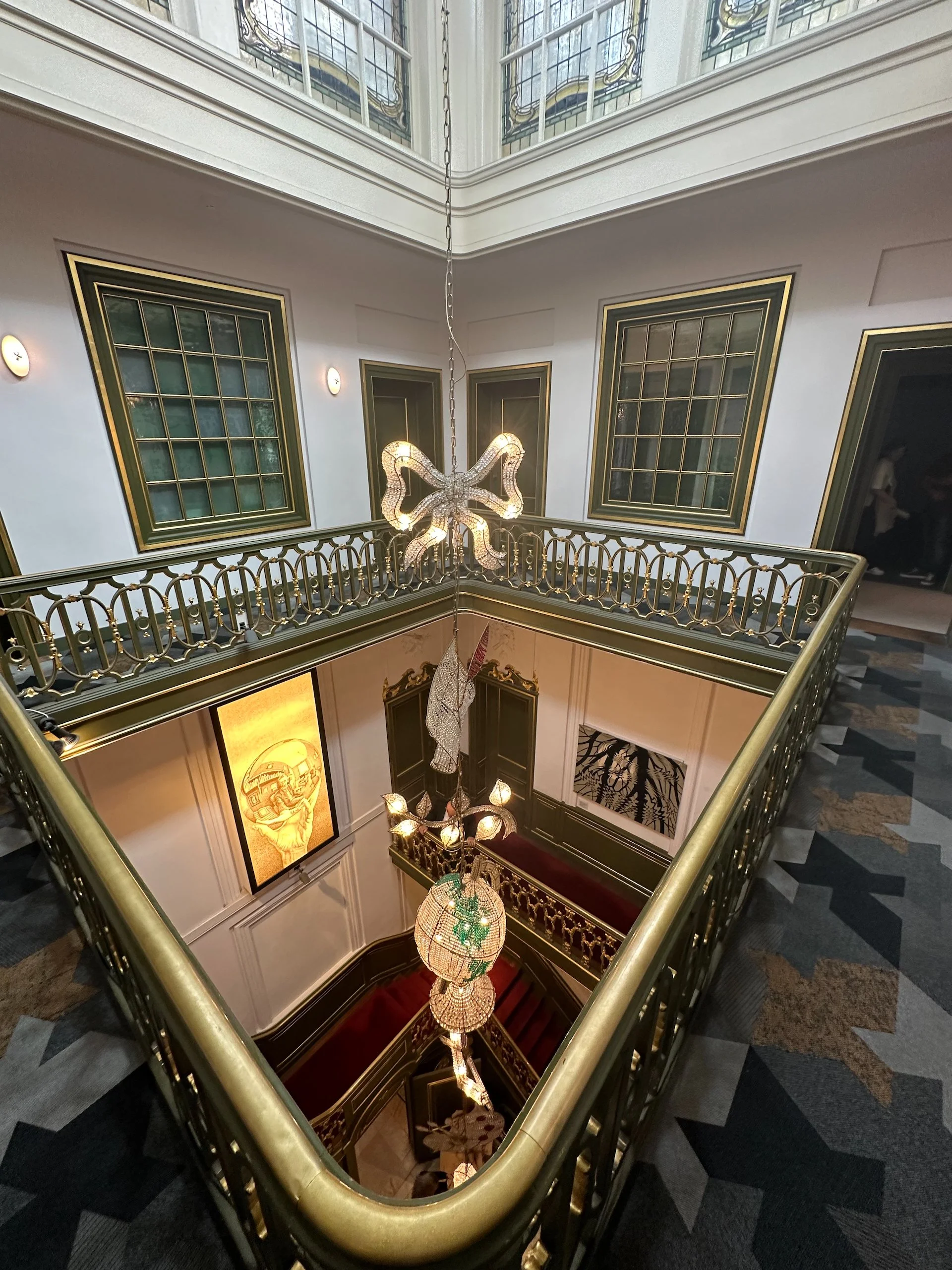  I didn't take many photos of the art inside the museum, but the building itself was pretty amazing, especially the main stairway.  