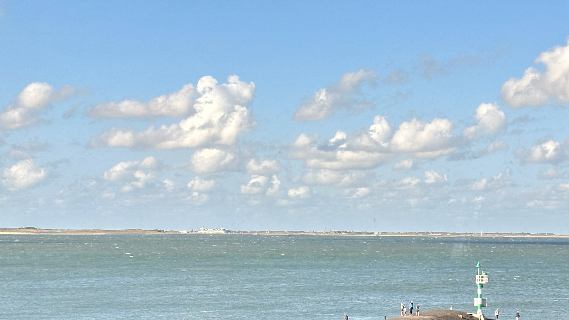  From port on the Den Helder side, you could easily see over to where we'd be headed on Texel. 