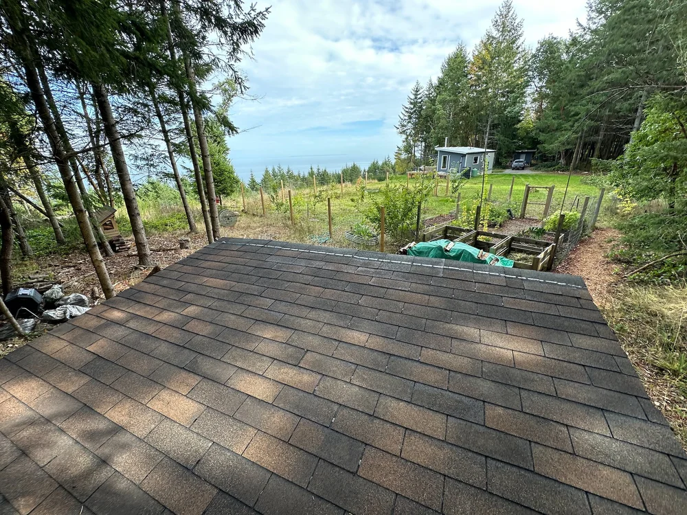  Most of Saturday was spent putting the roof on - I do not really enjoy doing shingles.  