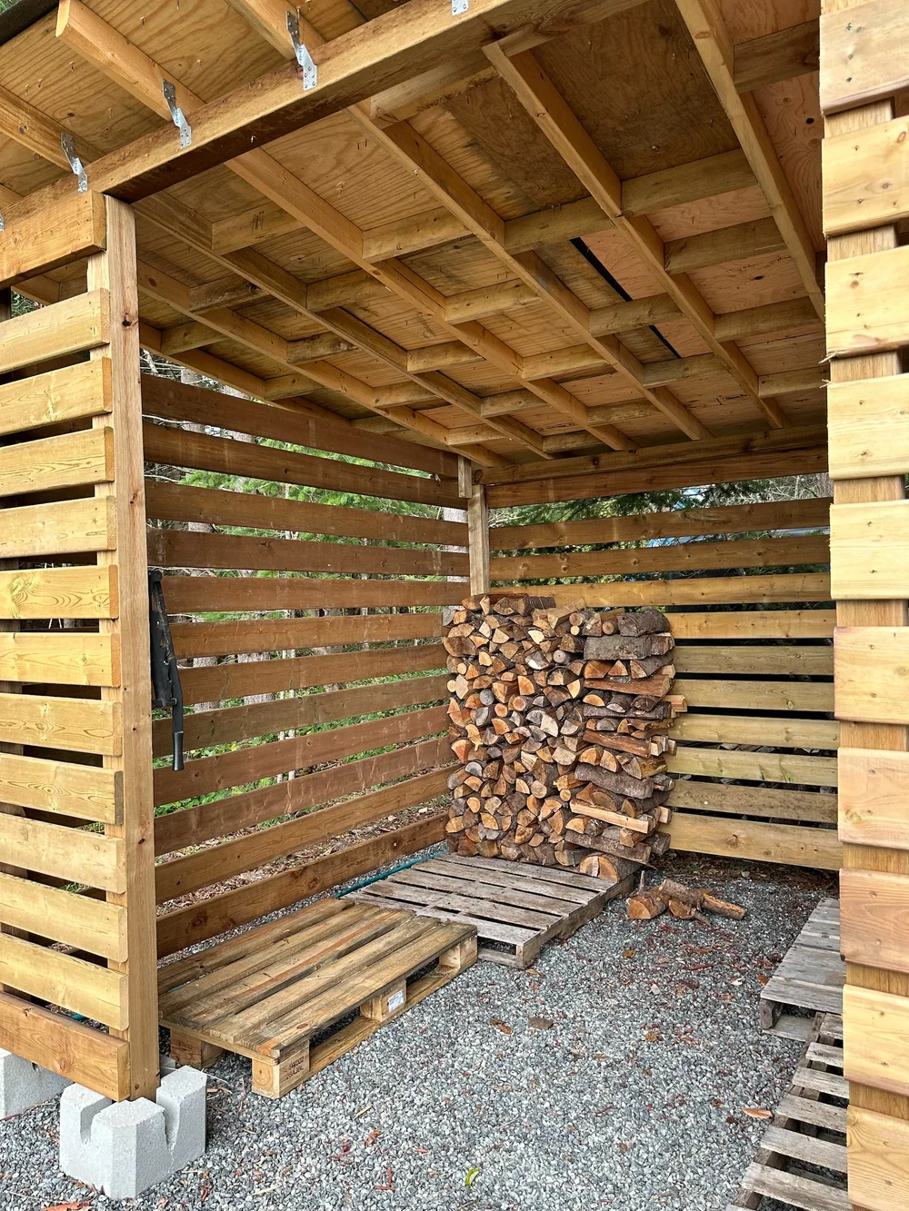  The next step will be to stack all the wood we have laying about. We'll get to that next time. 